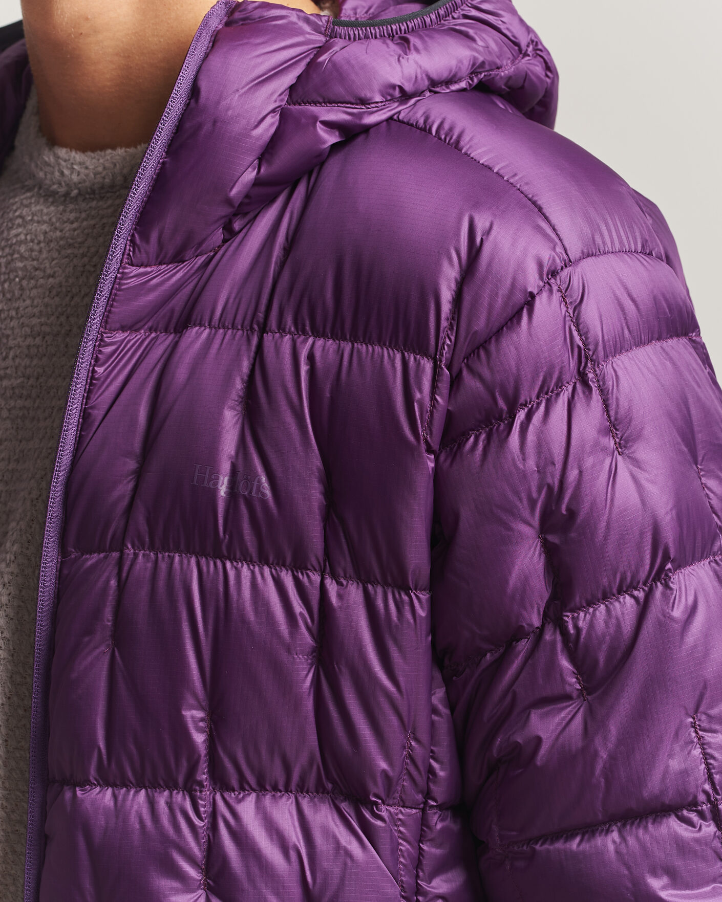 Homme | Manteaux Et Vestes | Haglöfs | Hede Down Hood Jacket Purple Night