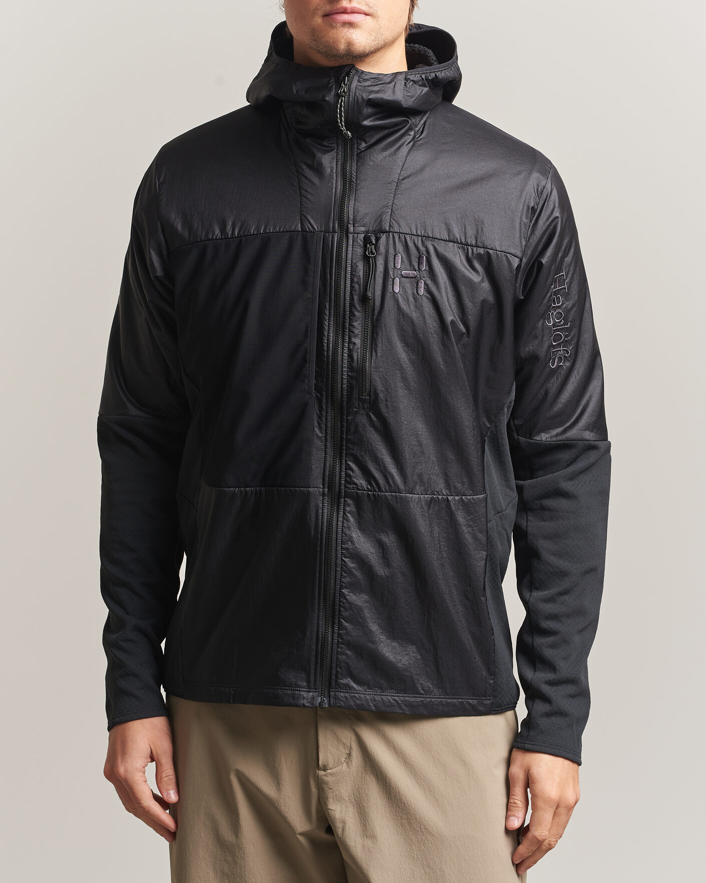 Heren | Jassen | Haglöfs | Nallo Touring Hybrid Mid Layer Jacket True Black