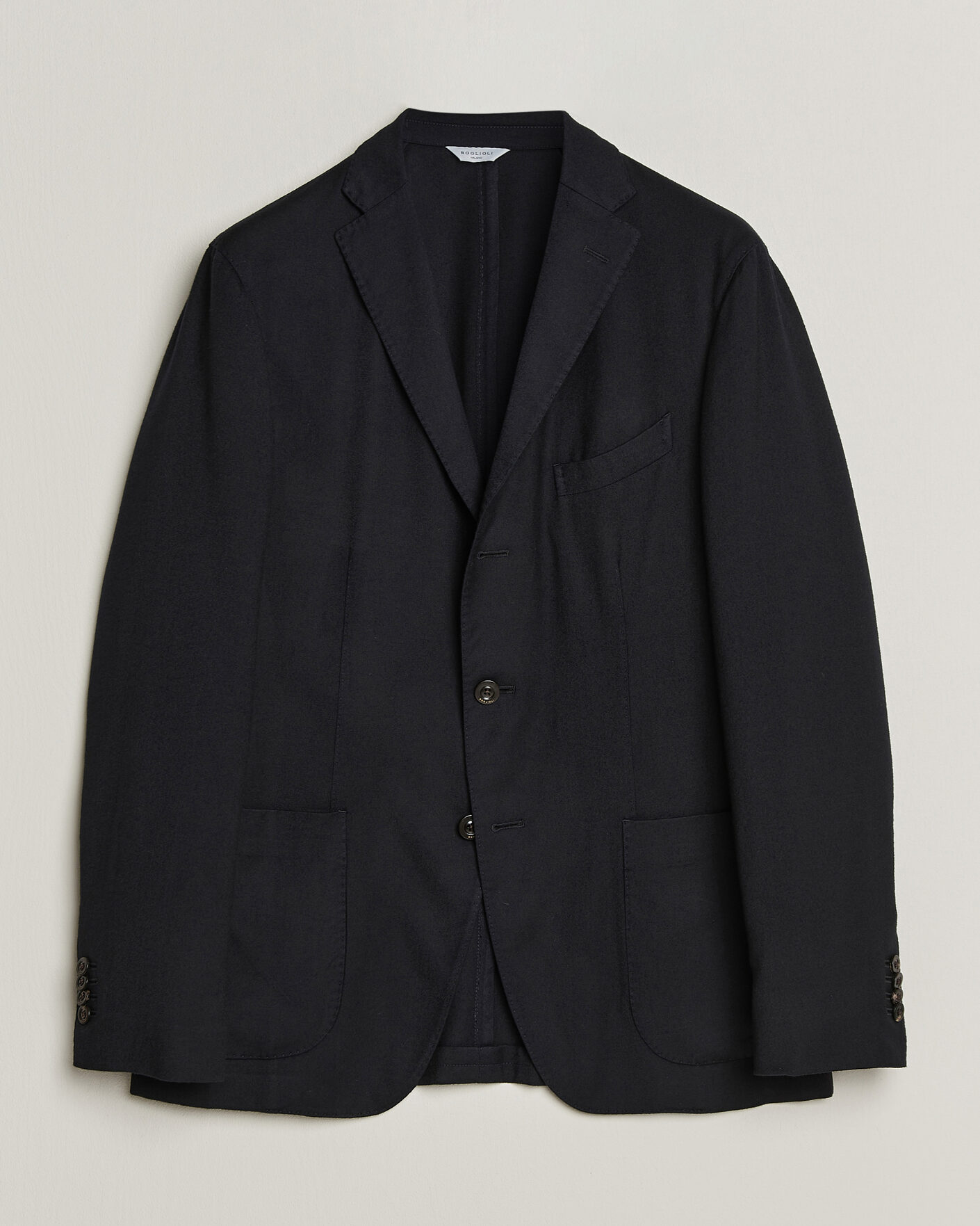 Heren | Blazers | Boglioli | K Jacket Soft Touch Flannel Blazer Navy