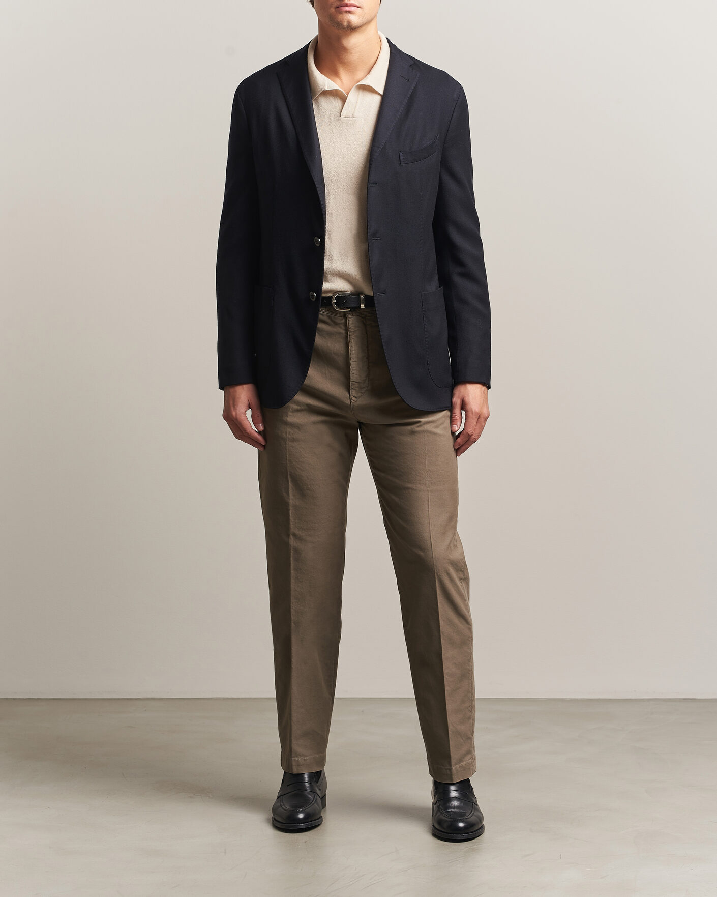 Heren | Blazers | Boglioli | K Jacket Soft Touch Flannel Blazer Navy