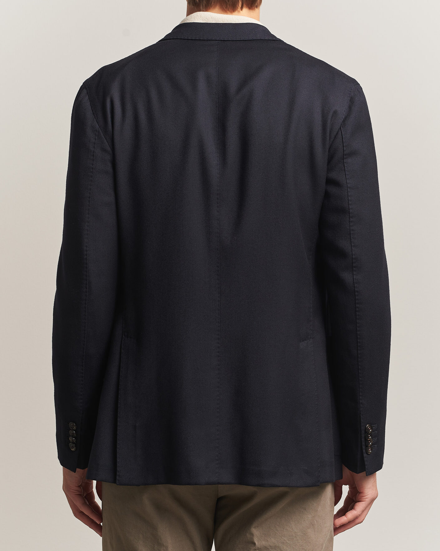 Heren | Blazers | Boglioli | K Jacket Soft Touch Flannel Blazer Navy