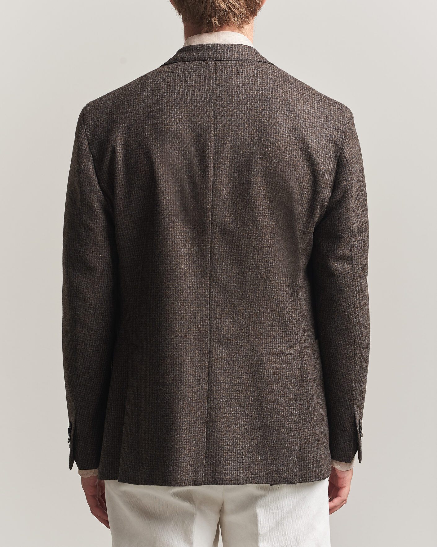 Homme | Blazers | Boglioli | K Jacket Wool Houndstooth Blazer Dark Brown