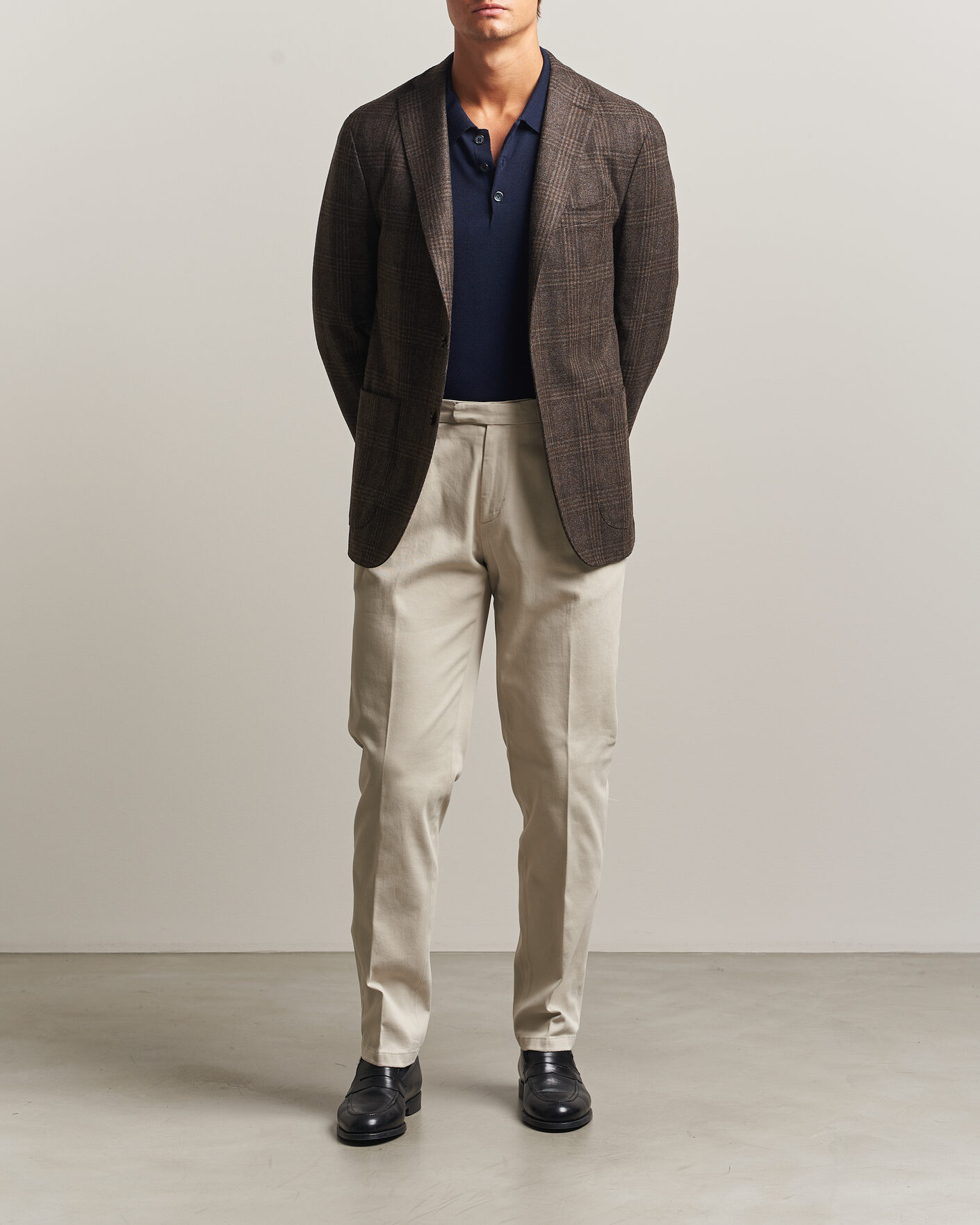Heren | Blazers | Boglioli | K Jacket Wool Check Blazer Dark Brown