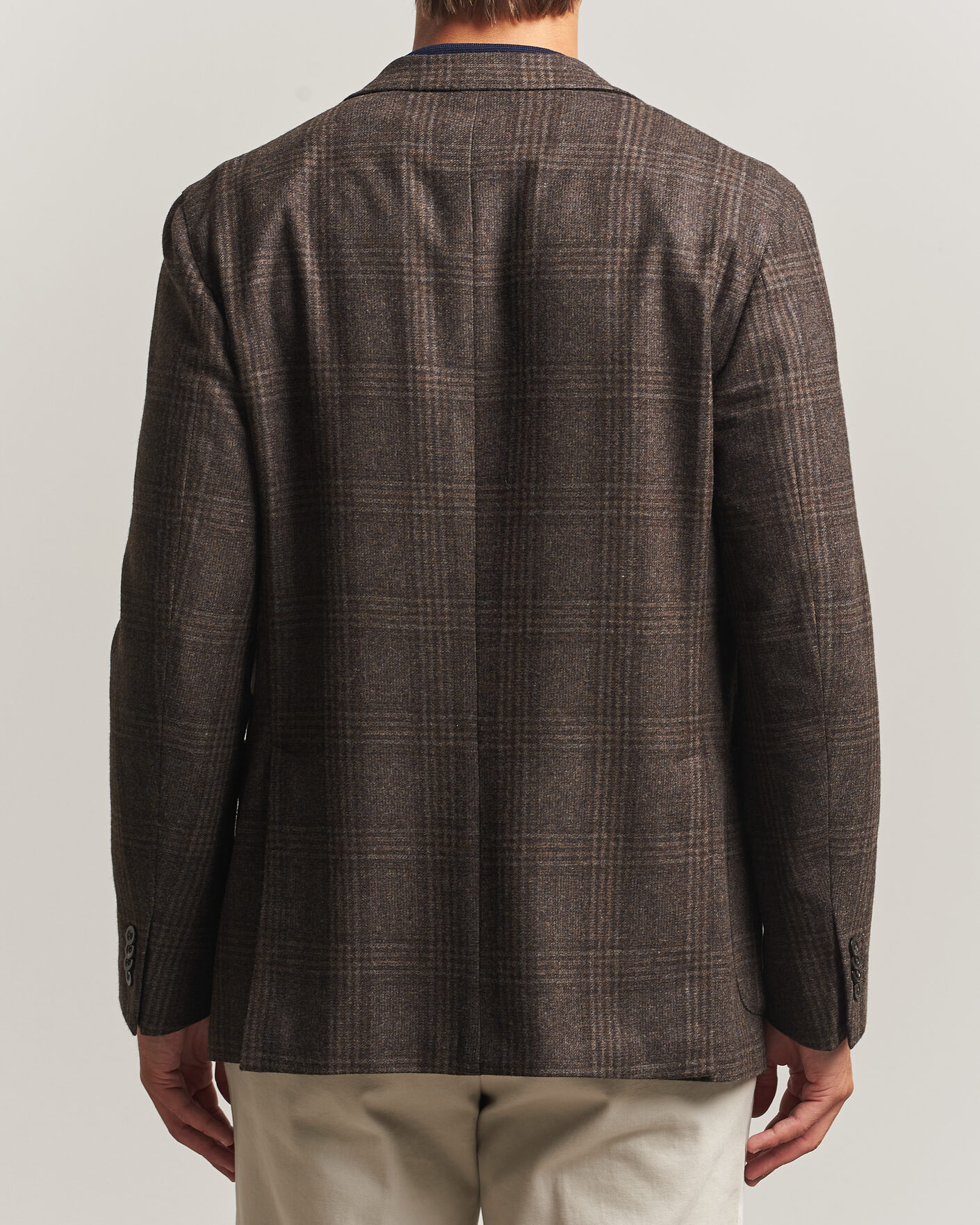 Heren | Blazers | Boglioli | K Jacket Wool Check Blazer Dark Brown
