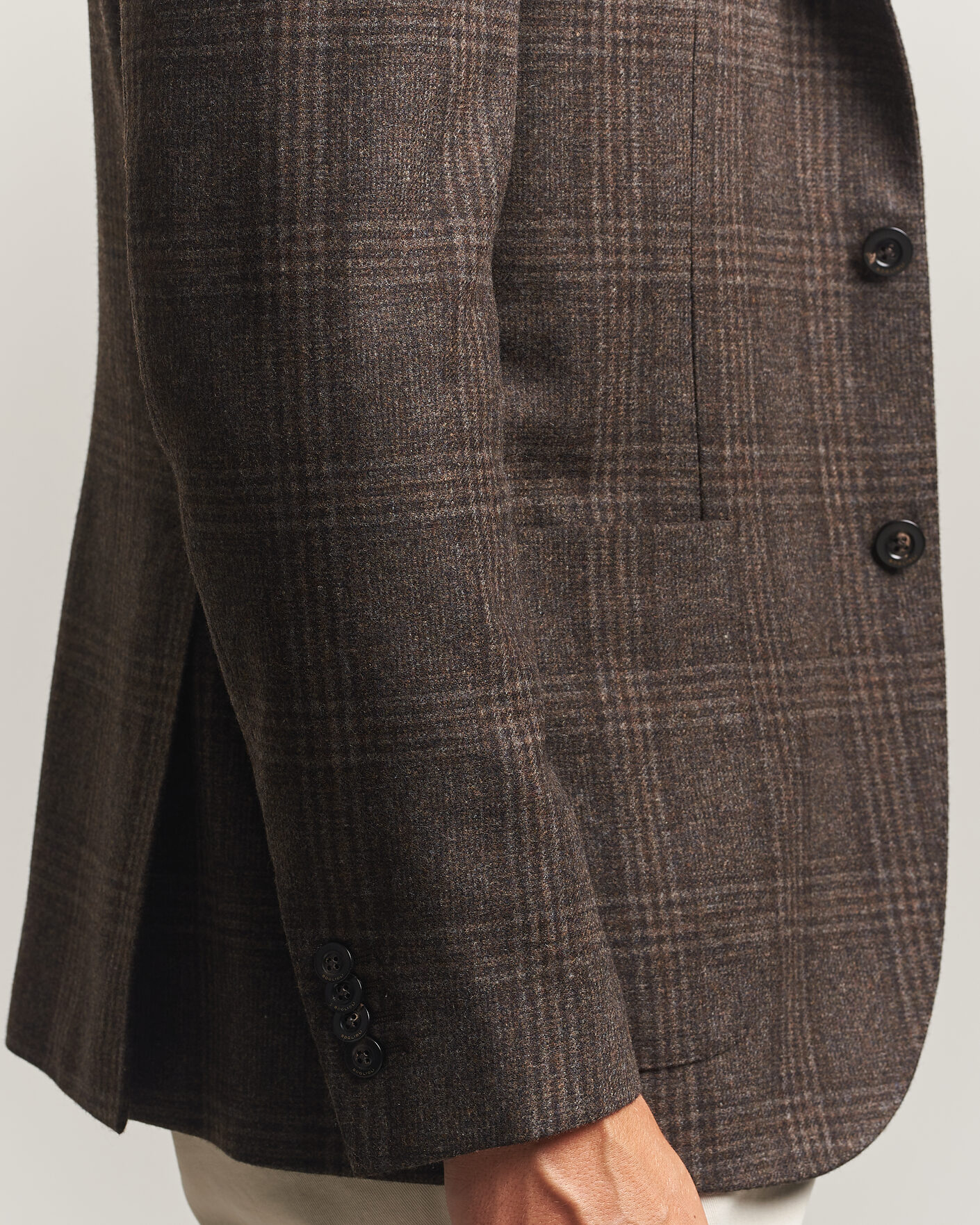 Heren | Blazers | Boglioli | K Jacket Wool Check Blazer Dark Brown