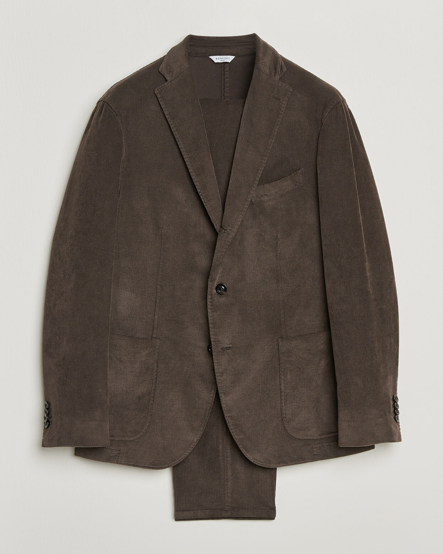 Homme | Costumes | Boglioli | K Jacket Baby Corduroy Suit Dark Brown