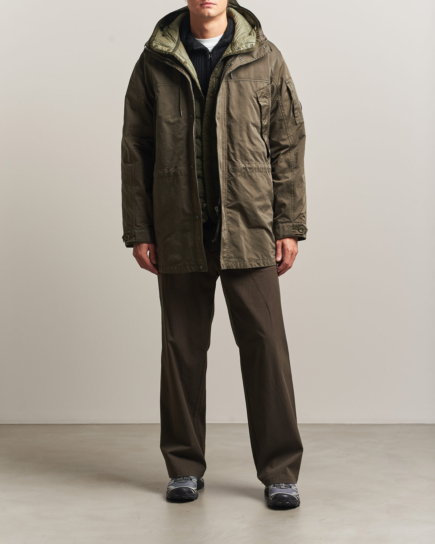 Homme | Manteaux Et Vestes | C.P. Company | Micro Kei 2 in 1 Nylon Parka Olive