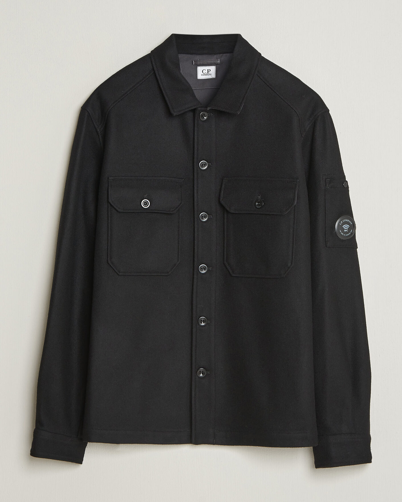Heren | Jassen | C.P. Company | Felted Wool Overshirt Black