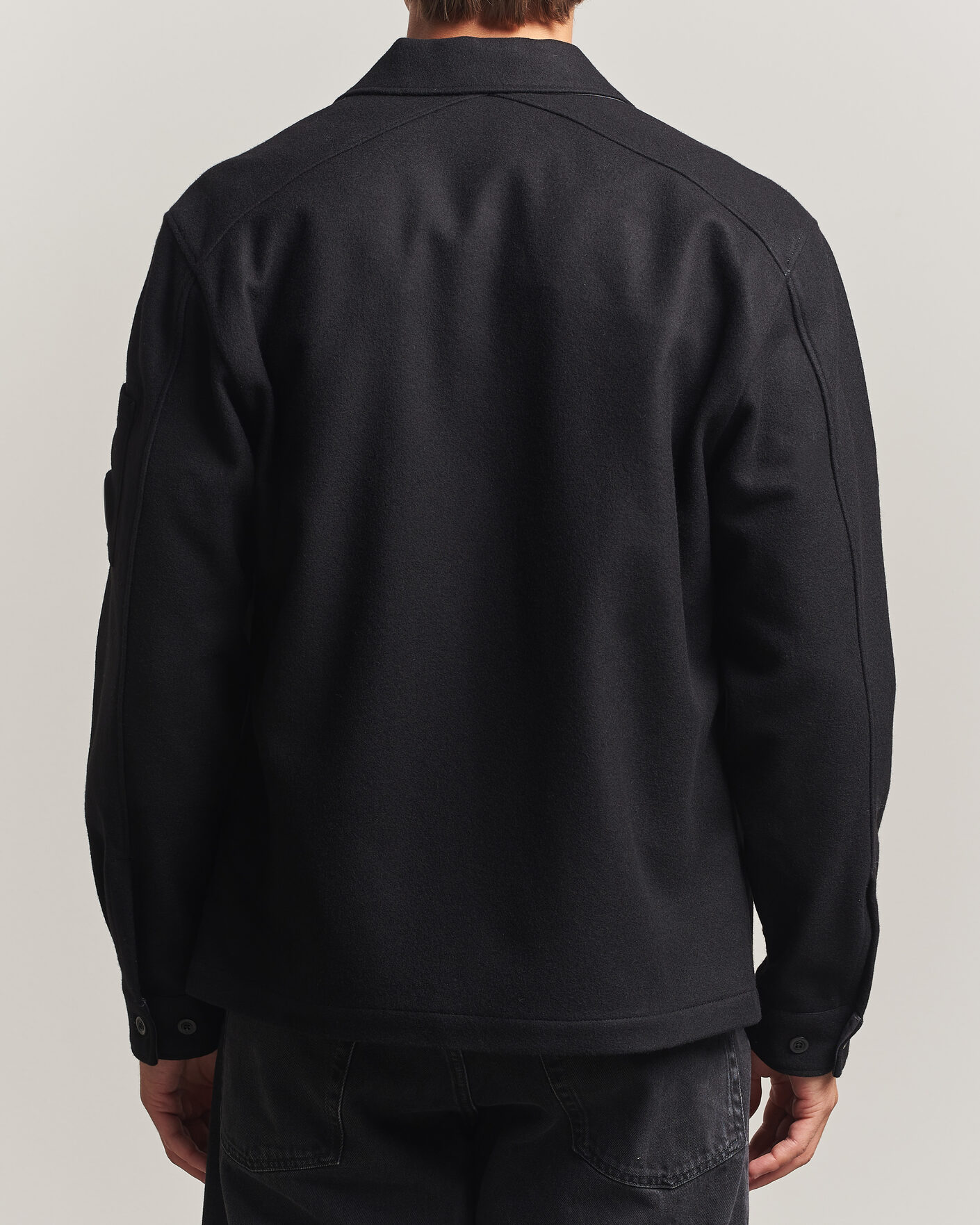Heren | Jassen | C.P. Company | Felted Wool Overshirt Black
