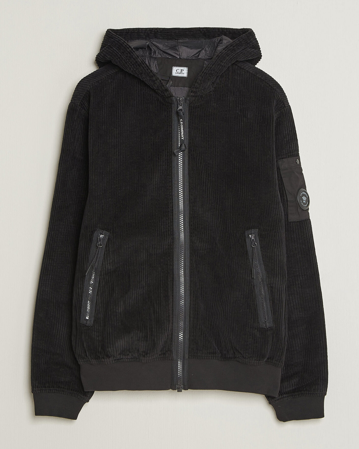 Heren | Jassen | C.P. Company | Light Padded Hood Corduroy Jacket Black