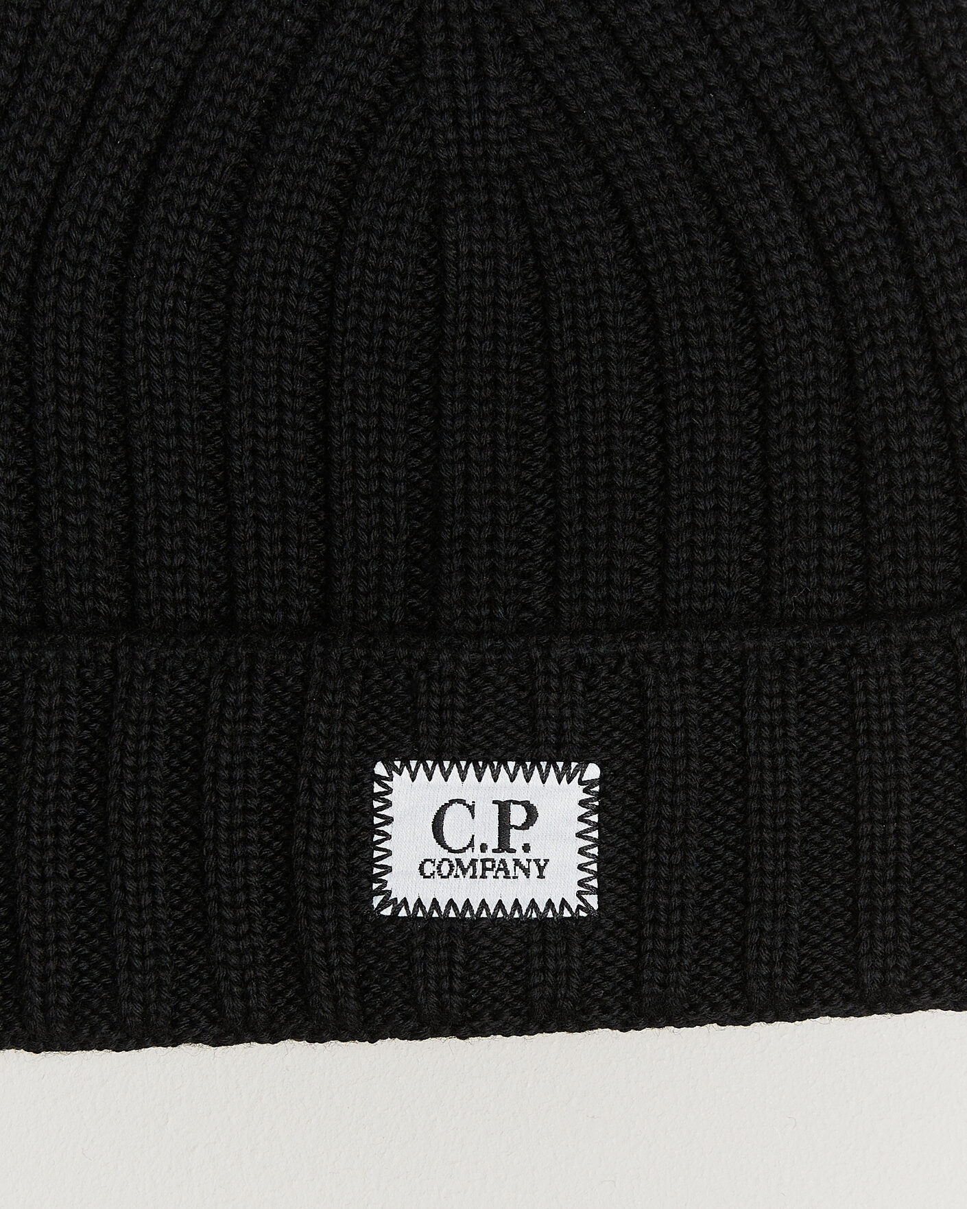 Heren | Mutsen | C.P. Company | Extra Fine Merino Rib Knitted Hat Black