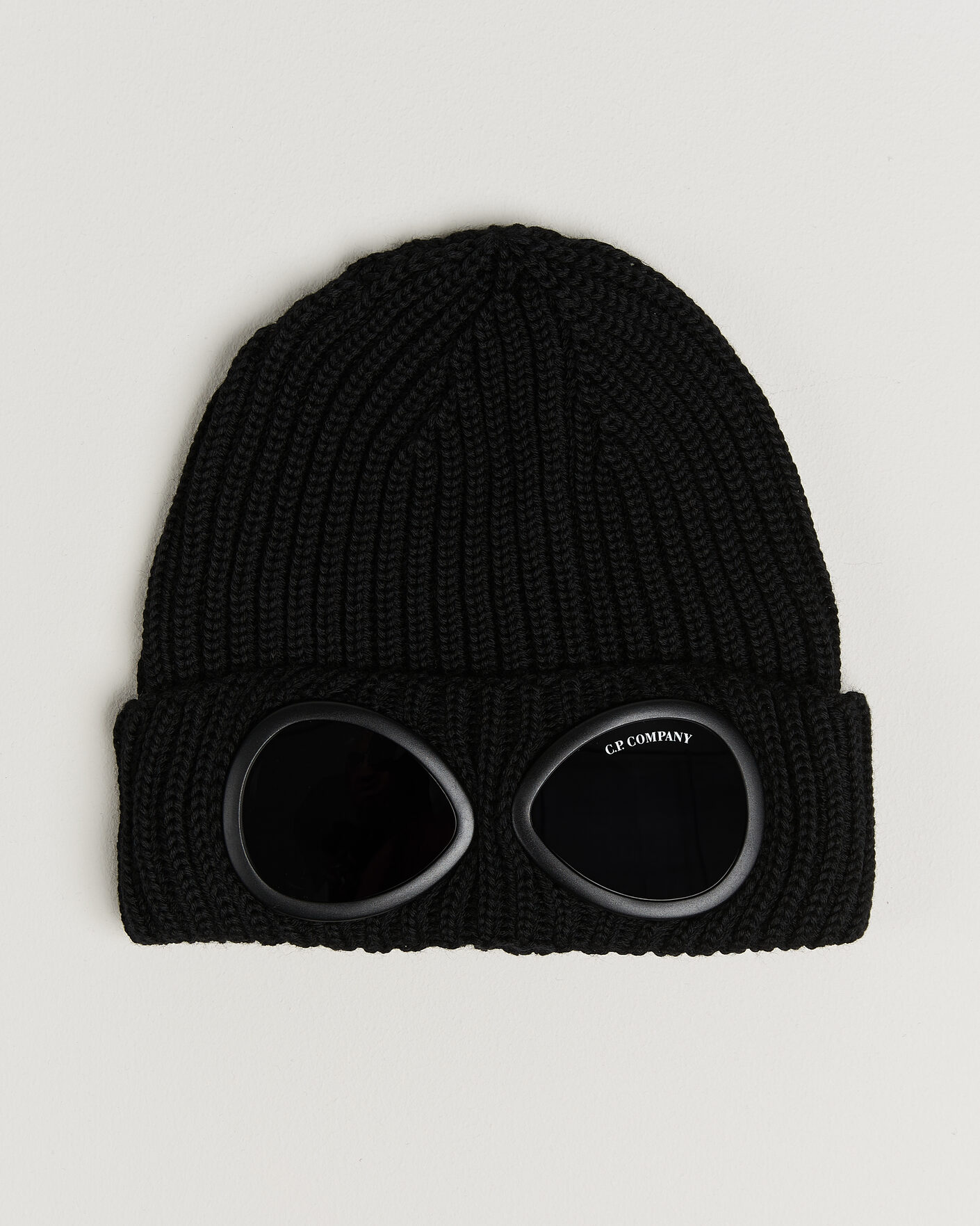 Heren | Mutsen | C.P. Company | Knitted Merino Goggle Beanie Black