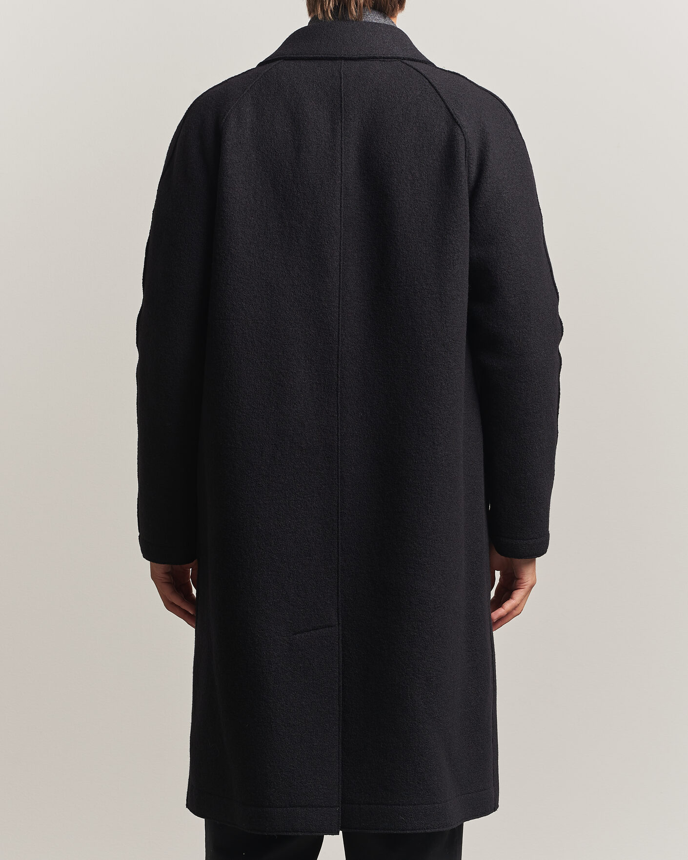 Homme | Manteaux Et Vestes | Harris Wharf London | Boiled Wool Fly Front Balmacan Coat Black