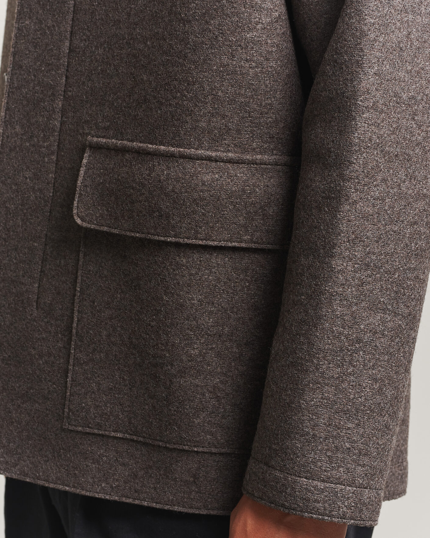 Heren | Jassen | Harris Wharf London | Country Wool Jacket Brown/Grey