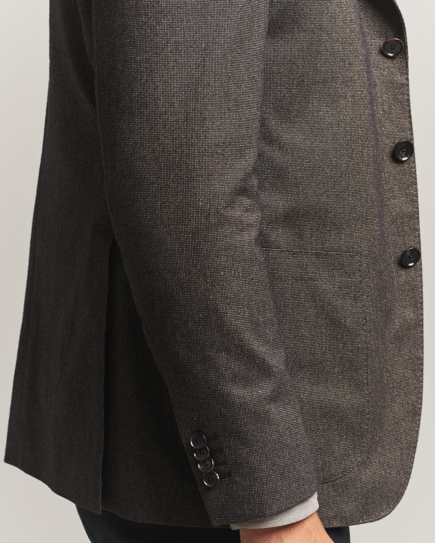 Heren | Blazers | Caruso | Aida Brushed Cotton Blazer Dark Brown