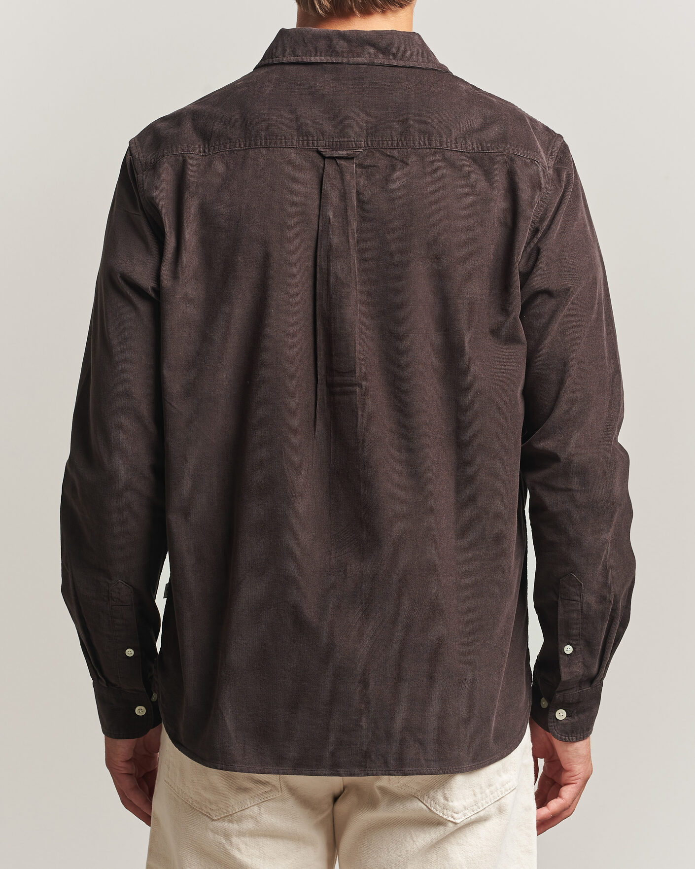 Homme | Chemises | KnowledgeCotton Apparel | Regular Fit Cord Shirt Chocolate