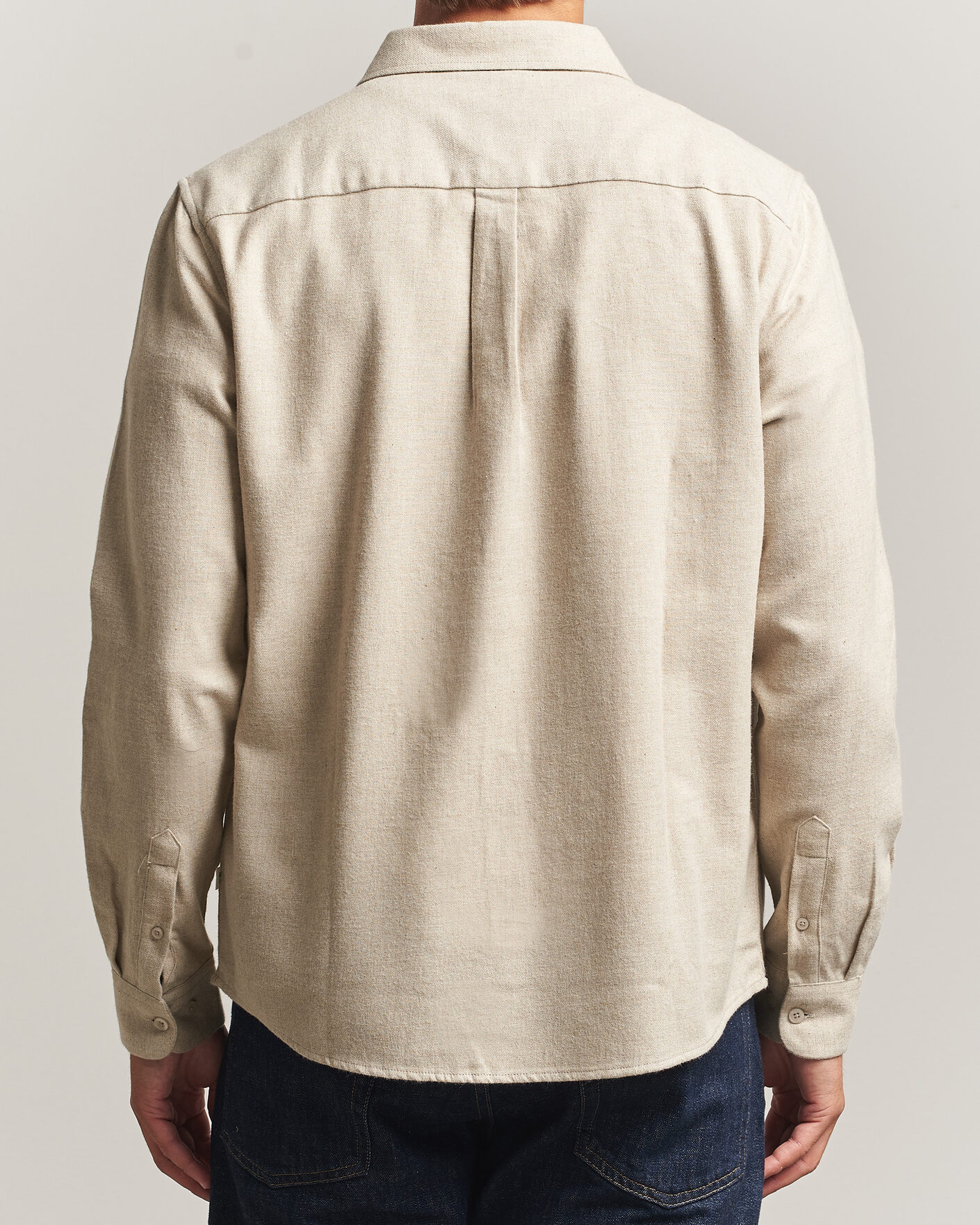 Homme | Chemises | KnowledgeCotton Apparel | Regular Fit Melange Flannel Shirt Feather Grey