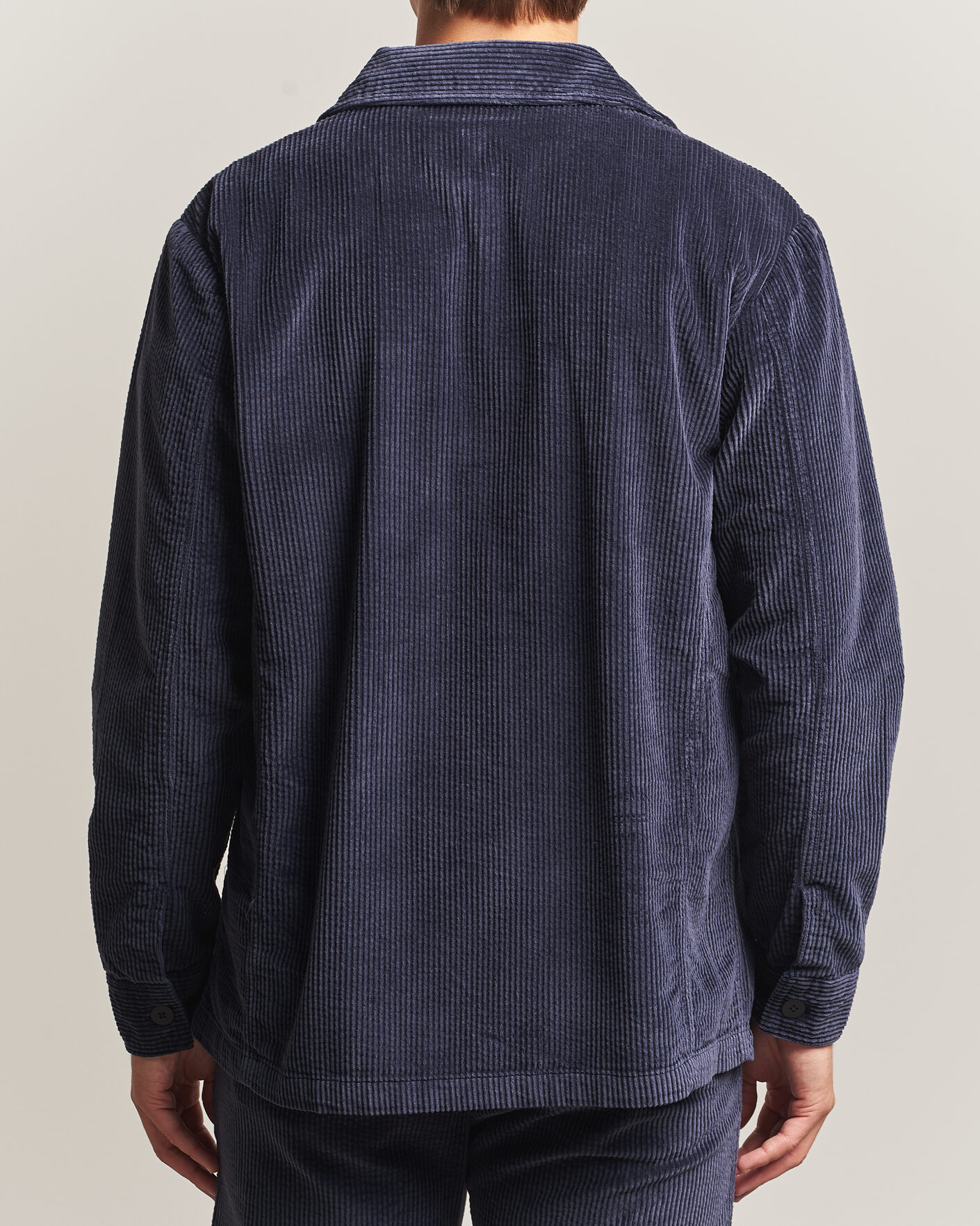 Homme | Chemises | KnowledgeCotton Apparel | Cotton Corduroy Overshirt Night Sky