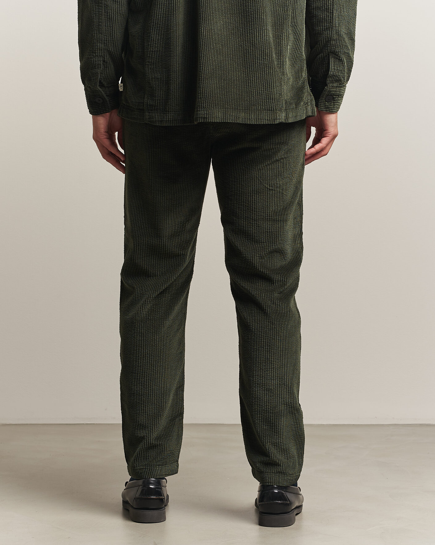 Heren | Broeken | KnowledgeCotton Apparel | Chuck Regular Cord Trousers Forest Night