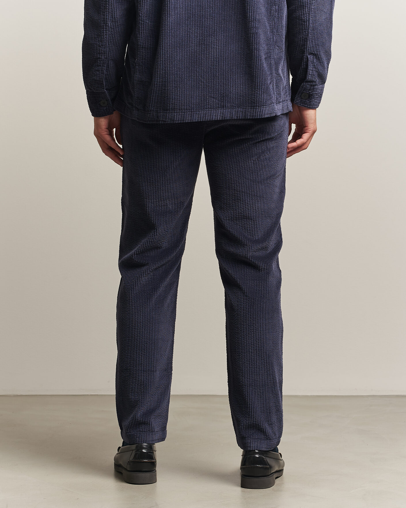 Homme | Pantalons | KnowledgeCotton Apparel | Chuck Regular Cord Trousers Night Sky
