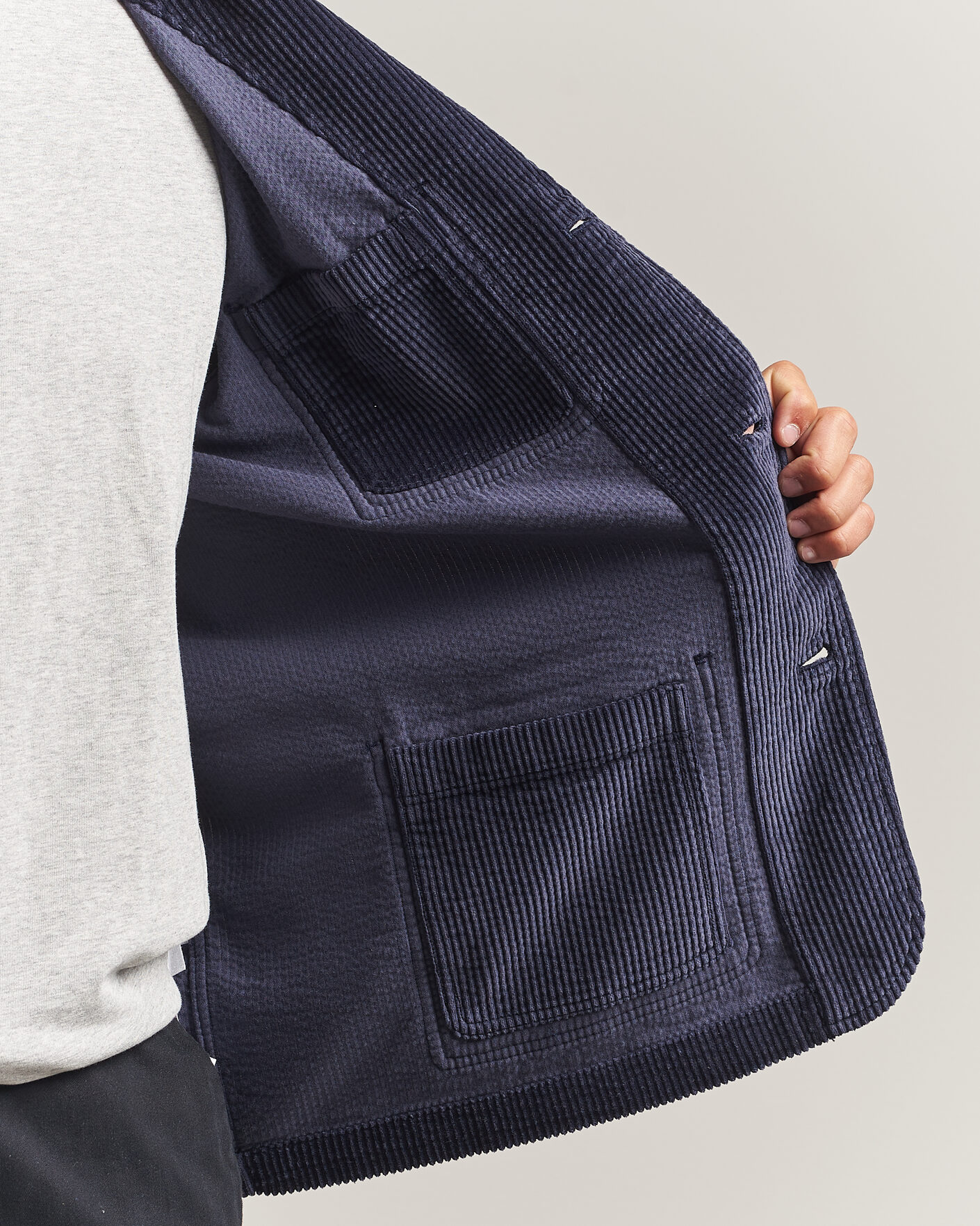 Homme | Blazers | KnowledgeCotton Apparel | Cotton Corduroy Blazer Night Sky