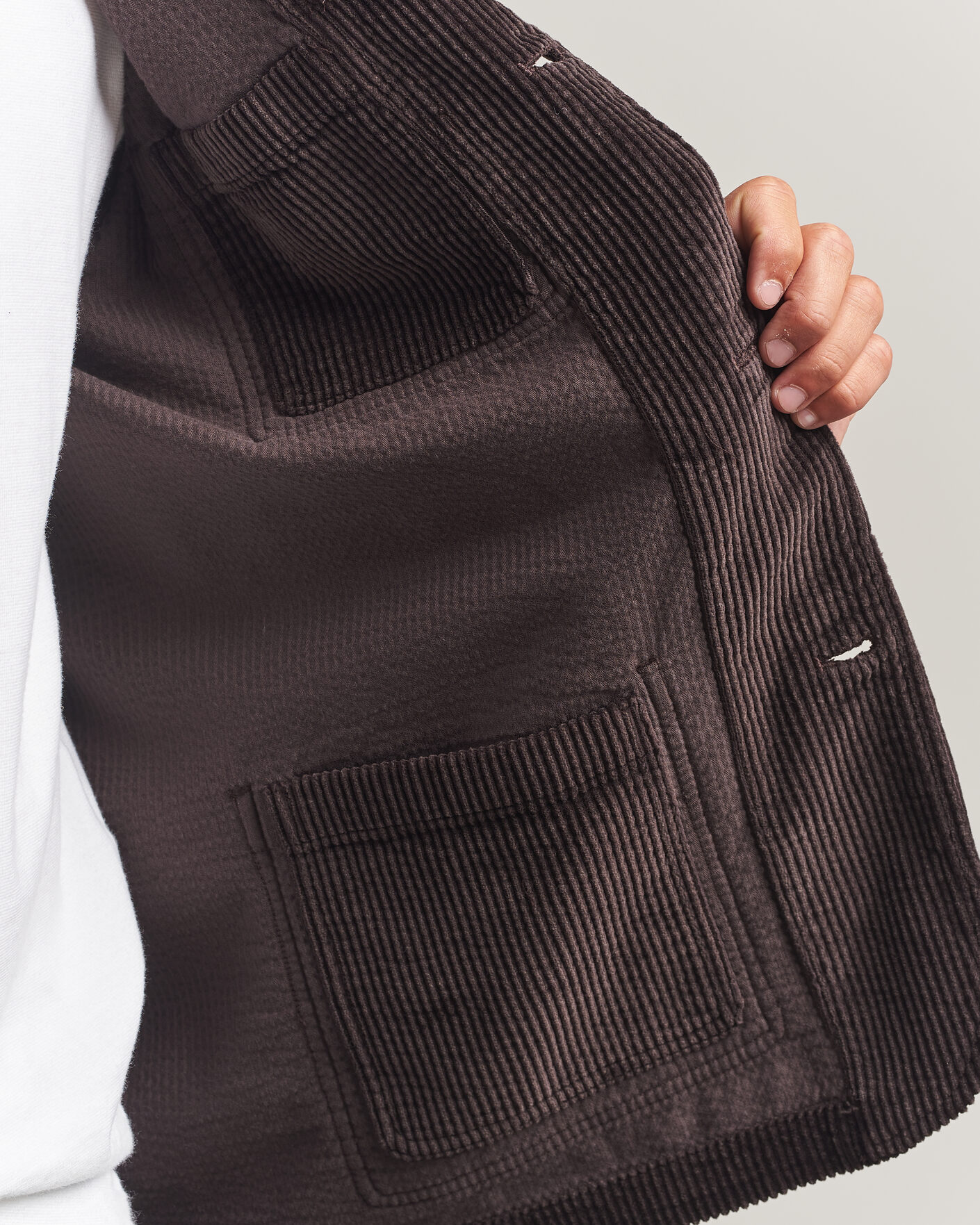 Homme | Blazers | KnowledgeCotton Apparel | Cotton Corduroy Blazer Chocolate
