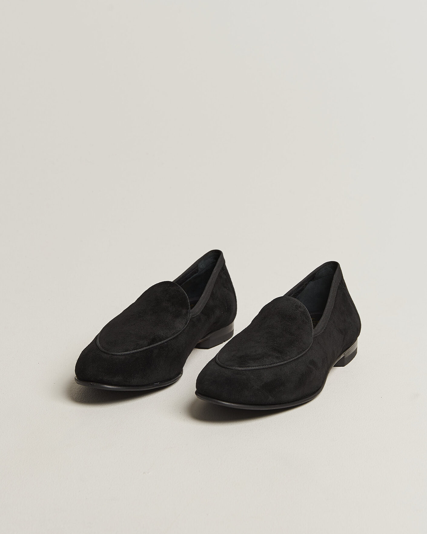 Homme | Loafers | Loake 1880 | Belgrave Black Suede Belgian Loafer Black
