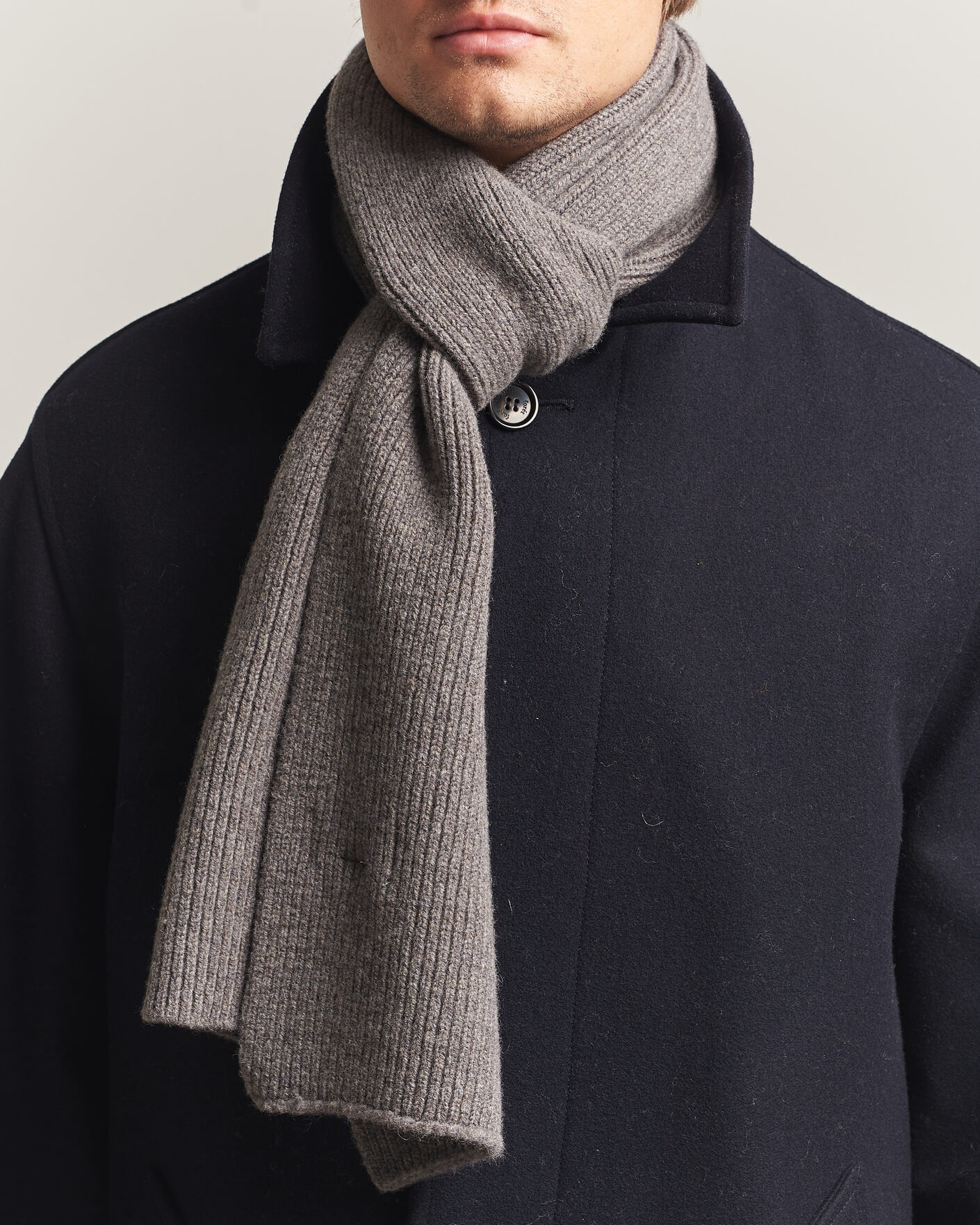 Homme | Écharpes | Robert Mackie | Clyde Lambswool Scarf Light Brown