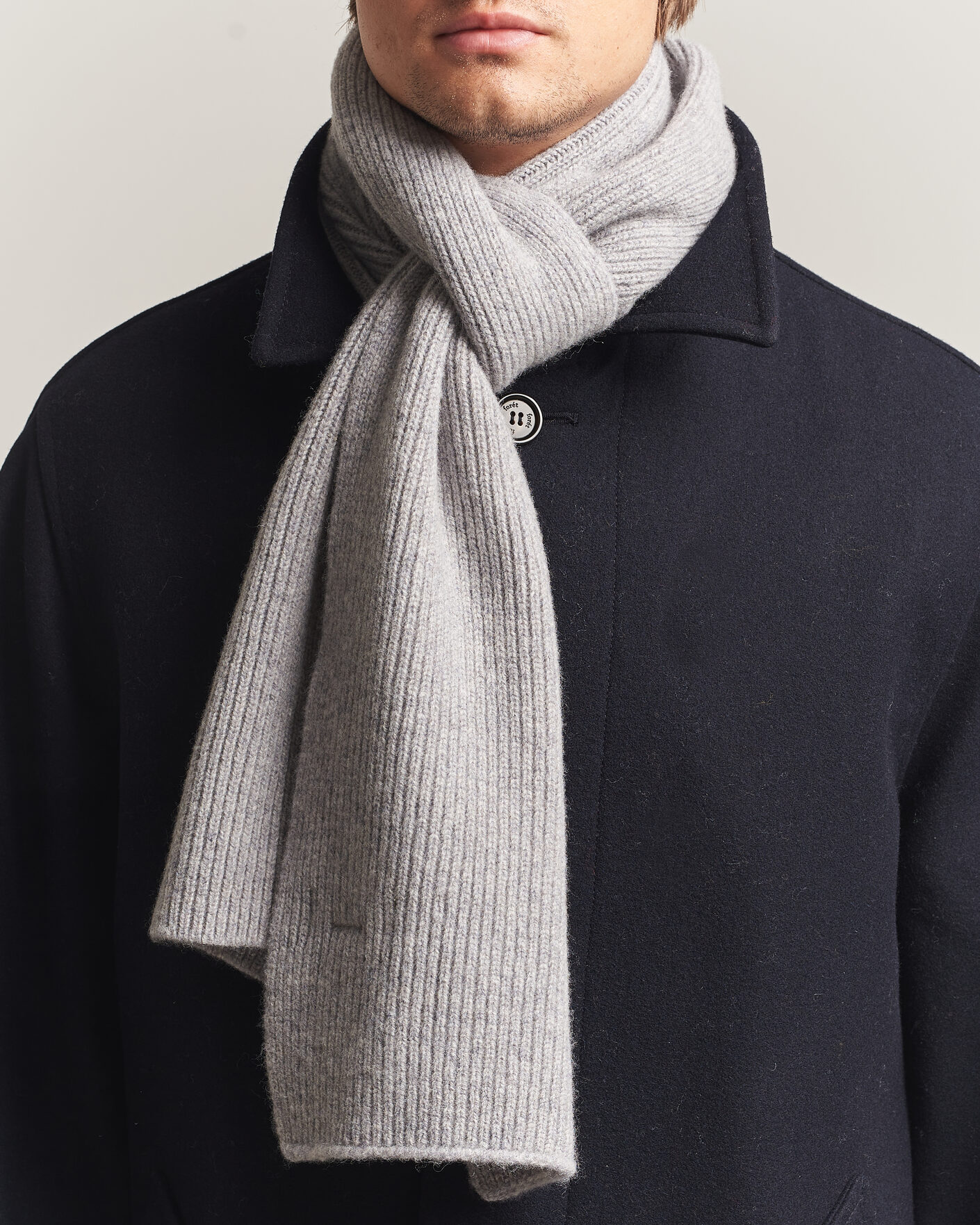 Heren | Sjaals | Robert Mackie | Clyde Lambswool Scarf Light Grey