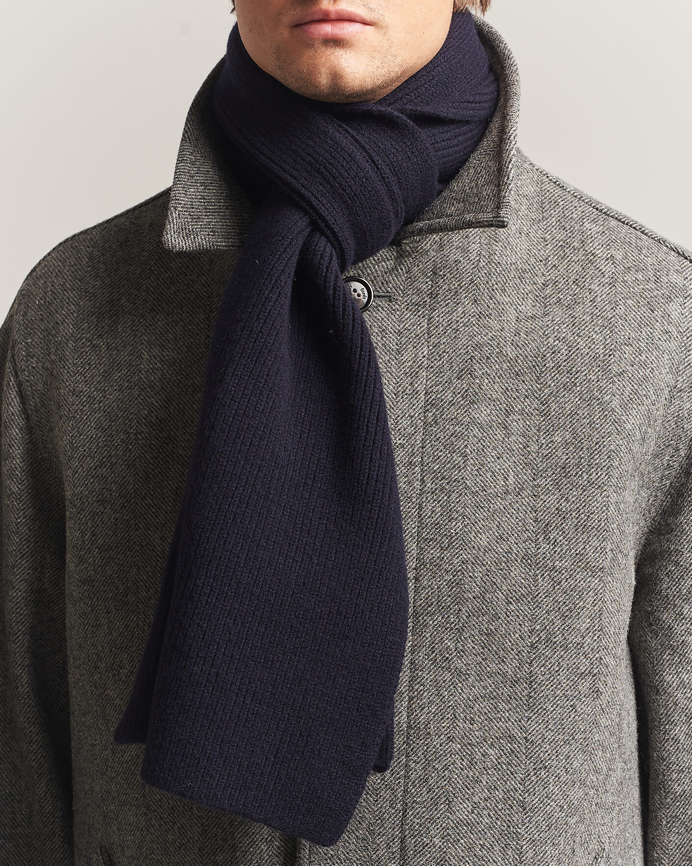 Heren | Sjaals | Robert Mackie | Clyde Lambswool Scarf Navy