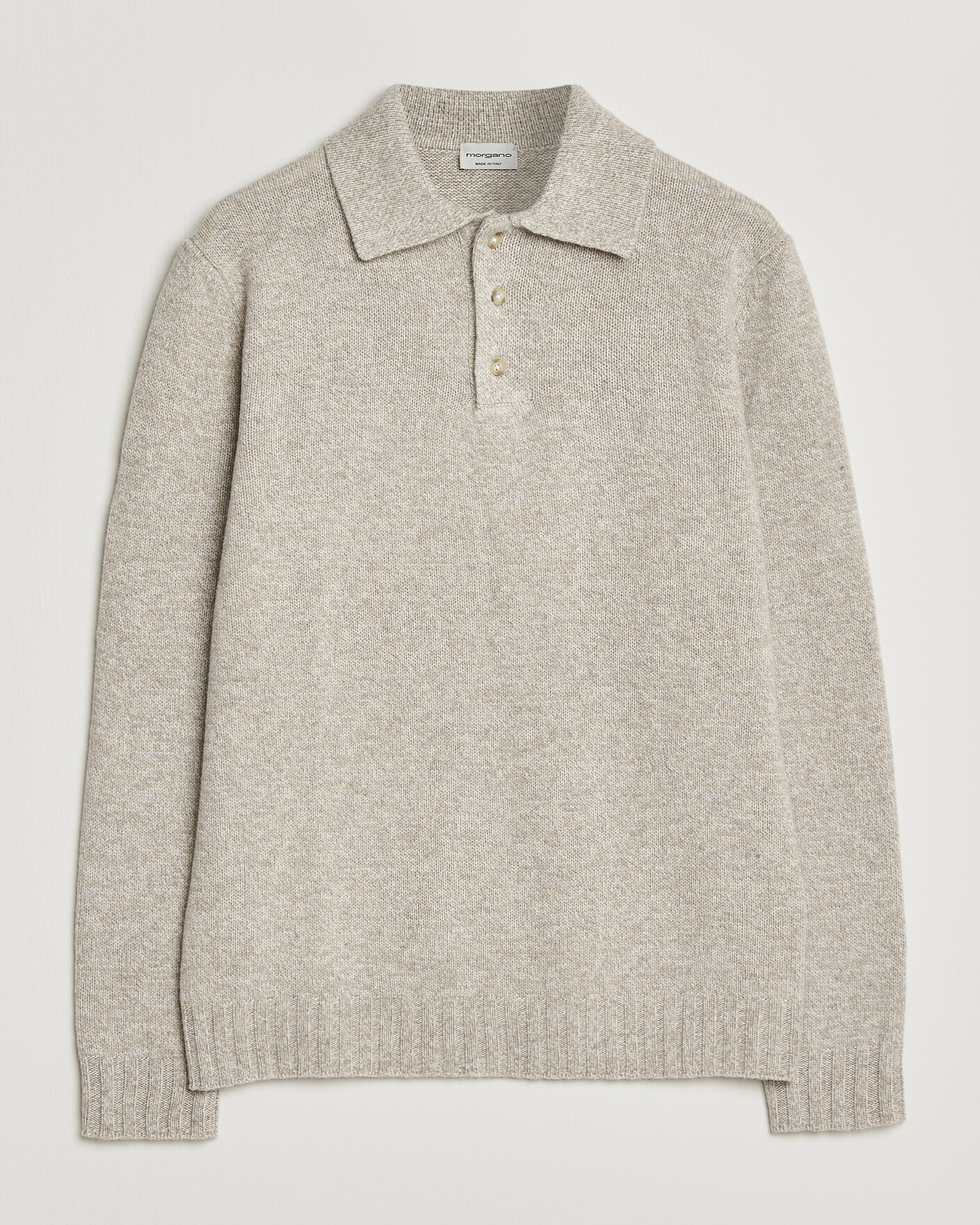 Homme | Pulls Et Tricots | Morgano | Wool/Cashmere Knitted Polo Beige