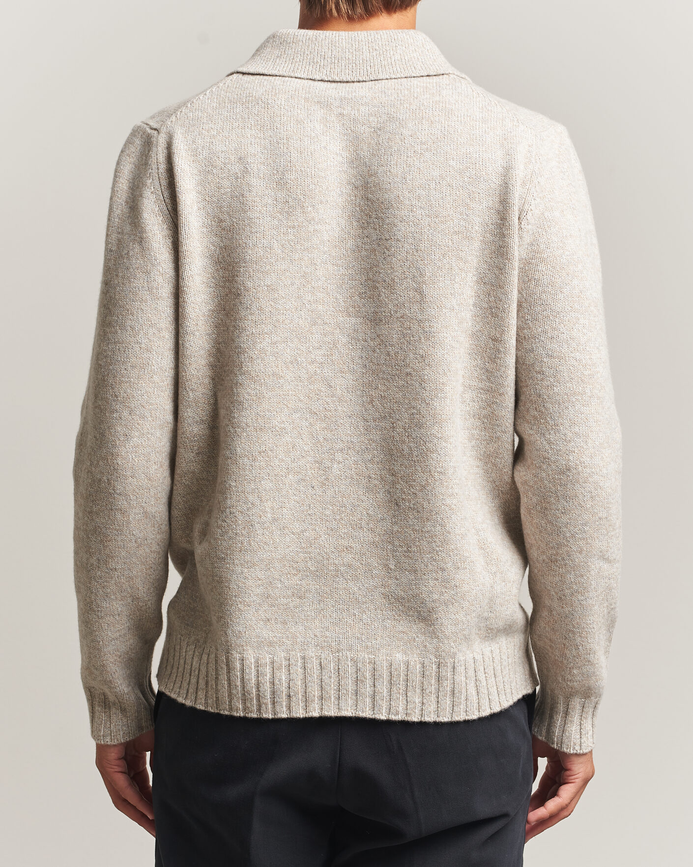 Homme | Pulls Et Tricots | Morgano | Wool/Cashmere Knitted Polo Beige