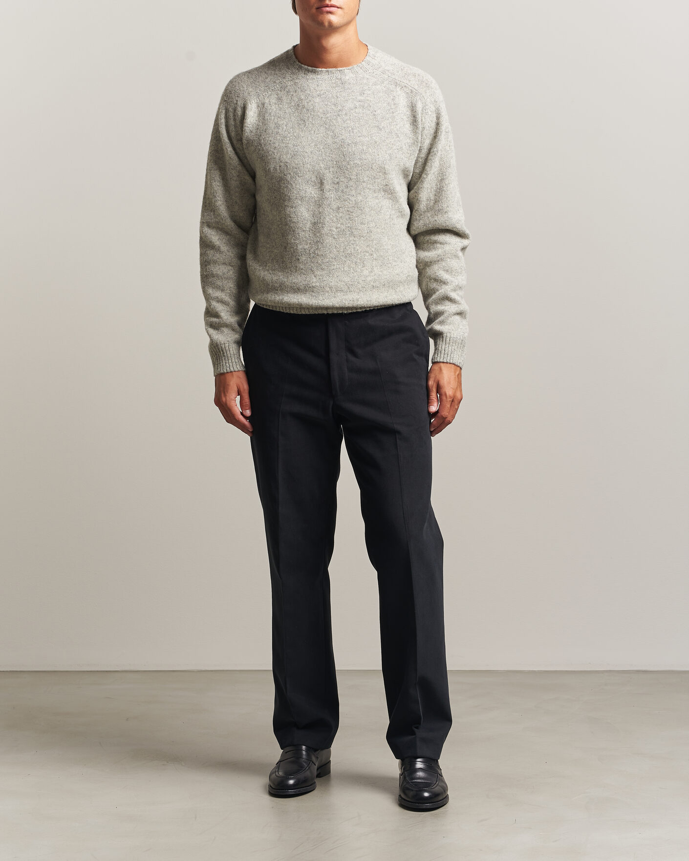 Homme | Pulls Et Tricots | Morgano | Brushed Wool Crewneck Grey