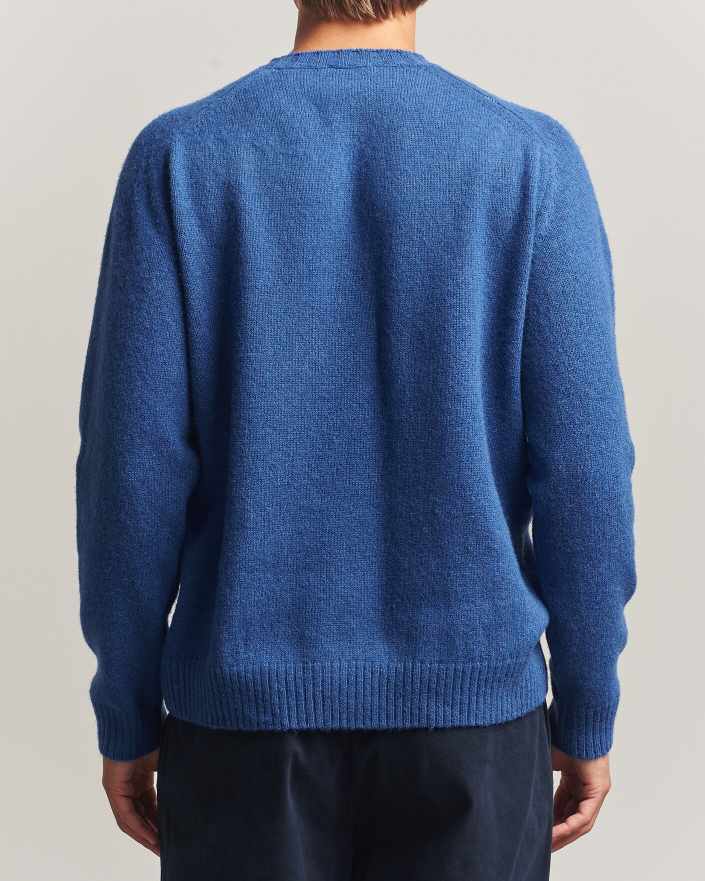 Homme | Pulls Et Tricots | Morgano | Brushed Wool Crewneck High Blue