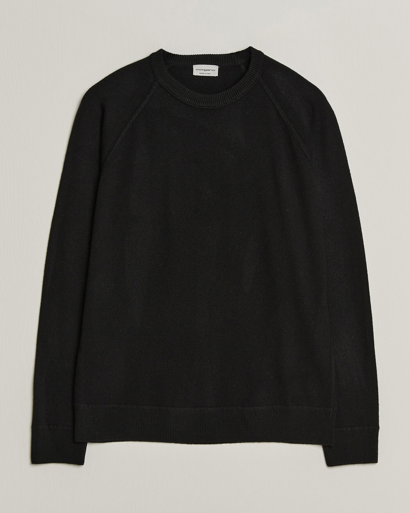 Heren | Truien | Morgano | Wool/Cashmere Raglan Crew Black
