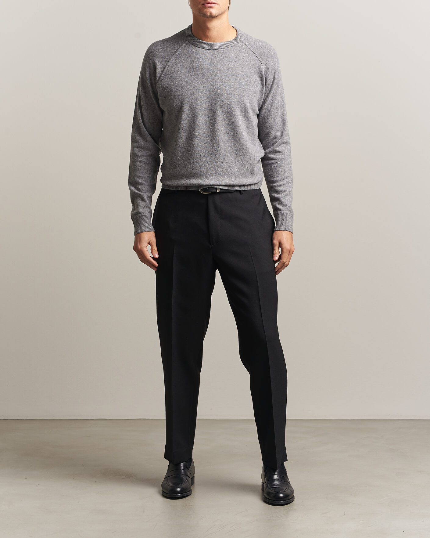 Homme | Pulls Et Tricots | Morgano | Wool/Cashmere Raglan Crew Grey