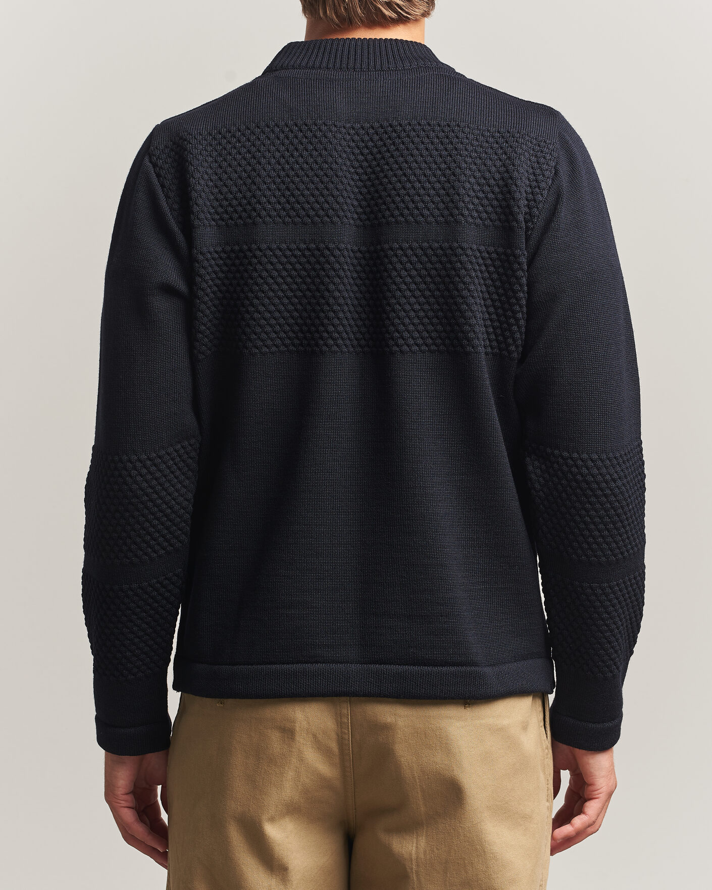 Homme | Pulls Et Tricots | S.N.S. Herning | Fisherman Mock Neck Navy Blue