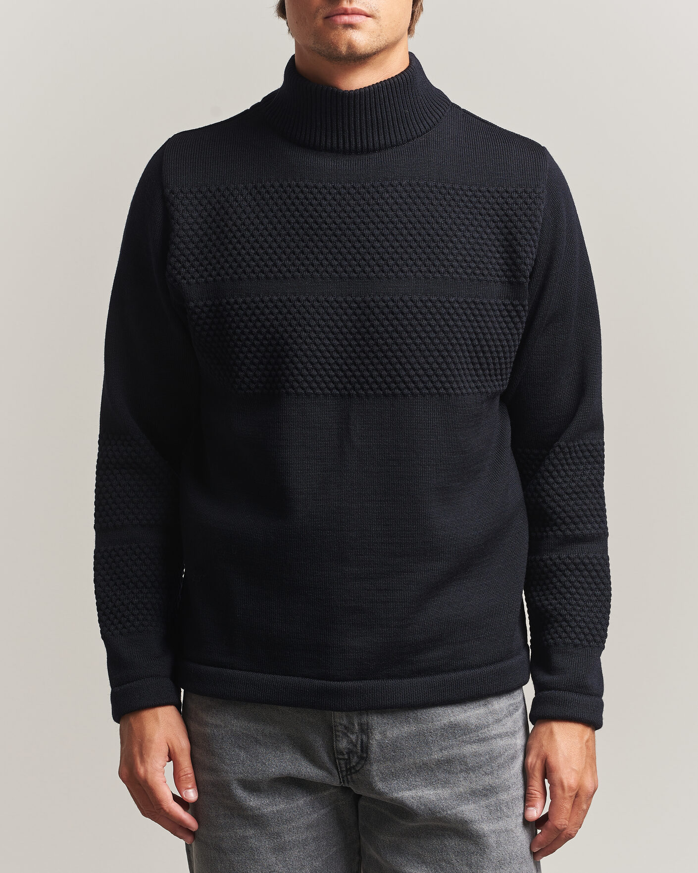 Homme | Pulls Et Tricots | S.N.S. Herning | Fisherman High Neck Navy Blue