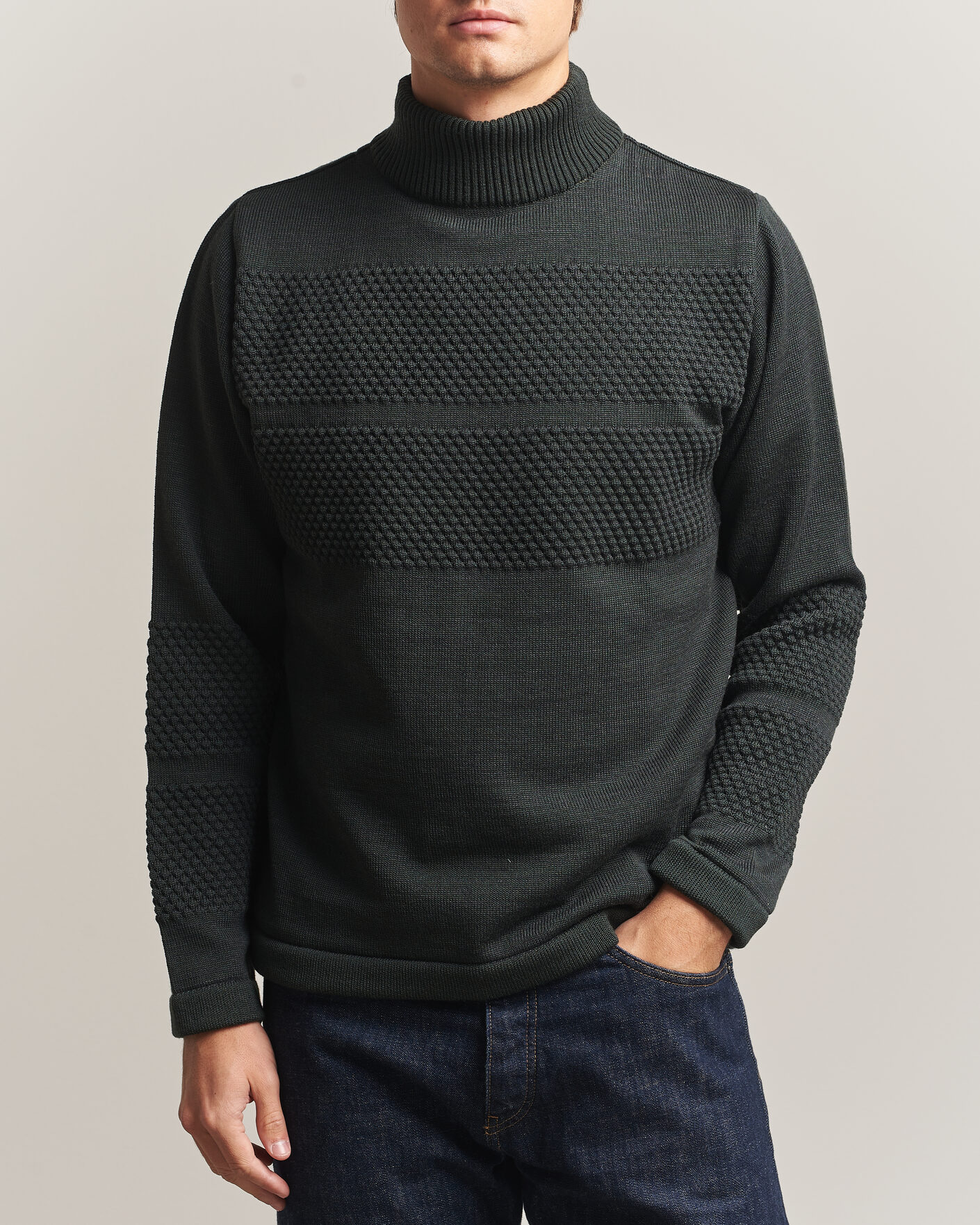Homme | Pulls Et Tricots | S.N.S. Herning | Fisherman High Neck Terrain Green