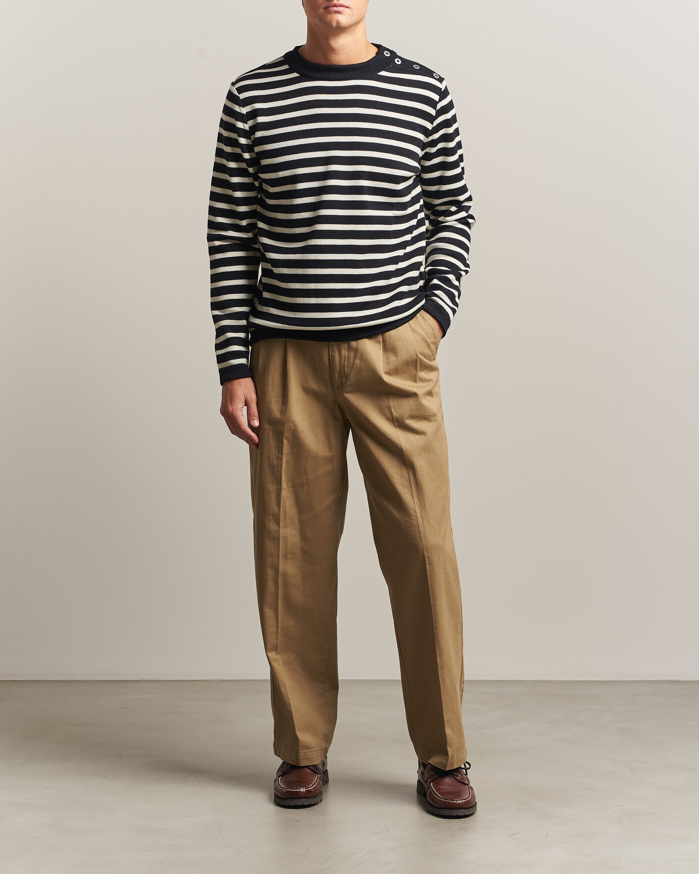 Homme | Pulls Et Tricots | S.N.S. Herning | Naval Crew Neck Navy/White