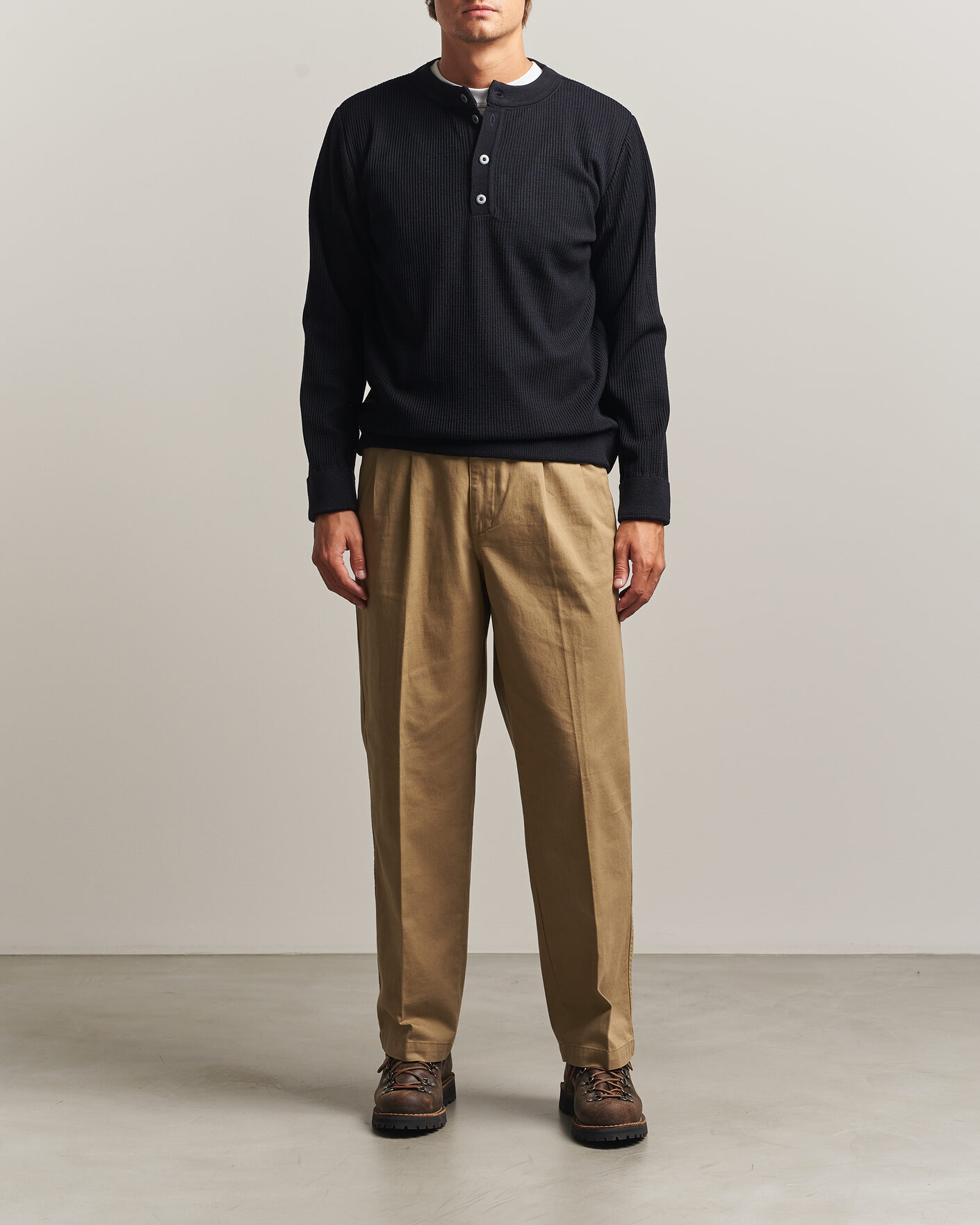 Homme | Pulls Et Tricots | S.N.S. Herning | Stamina Rib Henley Navy Blue