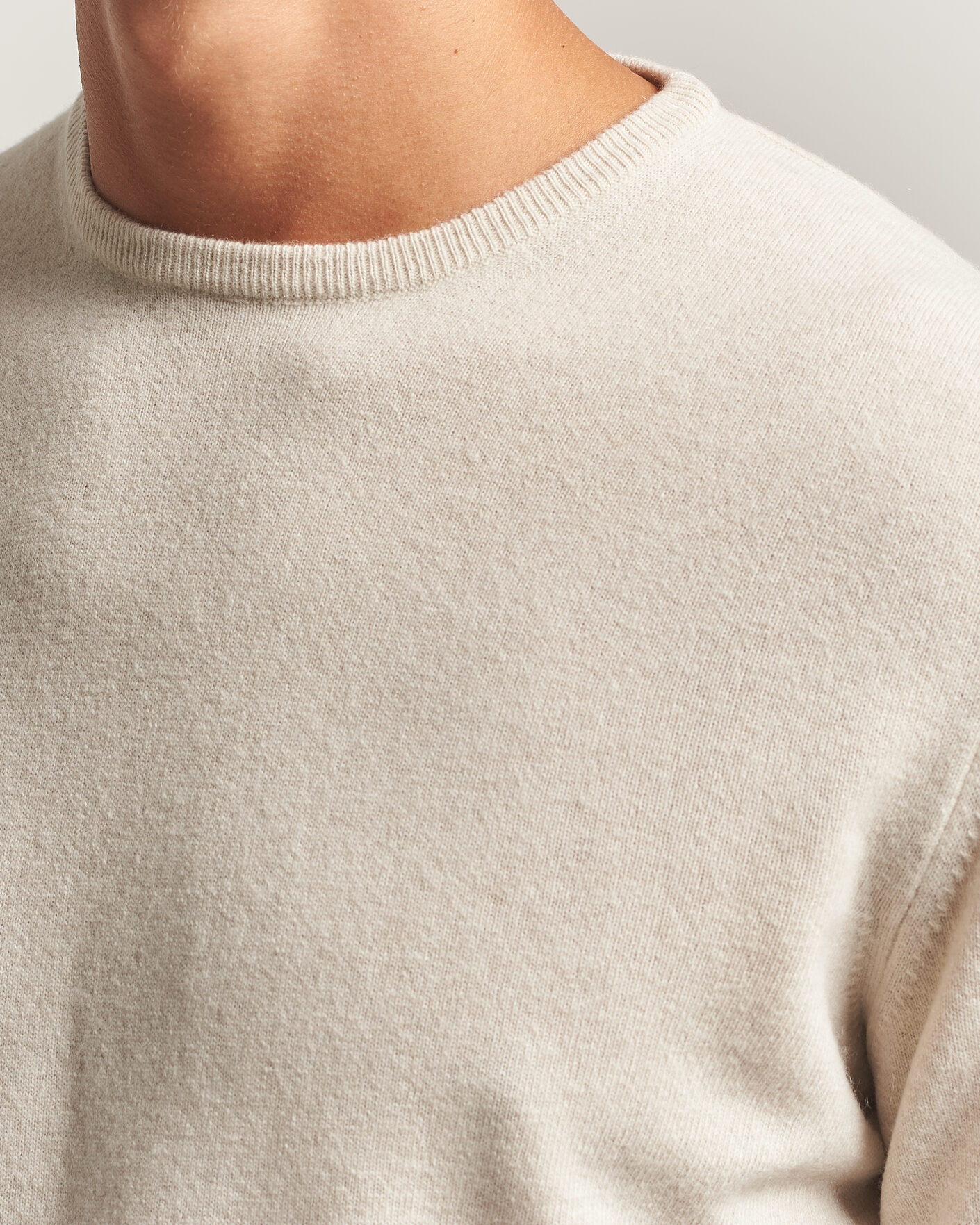 Homme | Pulls Et Tricots | Morgano | Wool/Cashmere Crewneck Beige