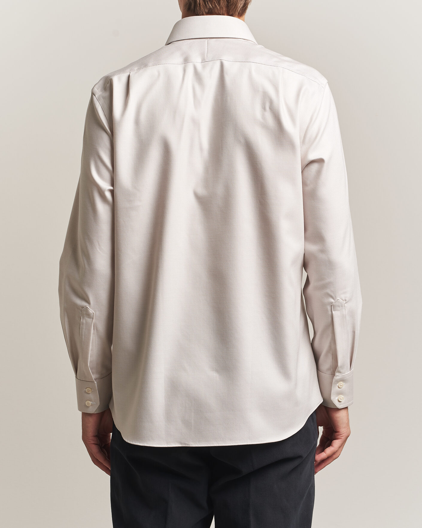 Heren | Overhemden | Charles Tyrwhitt | Slim Fit Non Iron Trafalgar Weave Shirt Stone