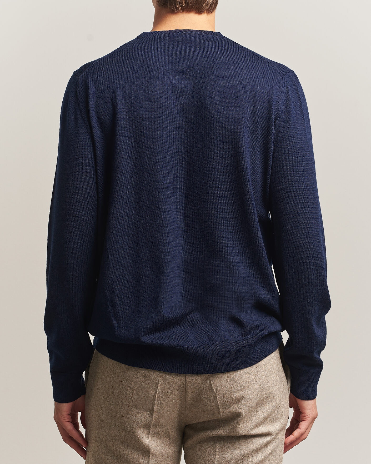 Heren | Truien | Charles Tyrwhitt | Pure Merino Crew Neck Jumper Navy