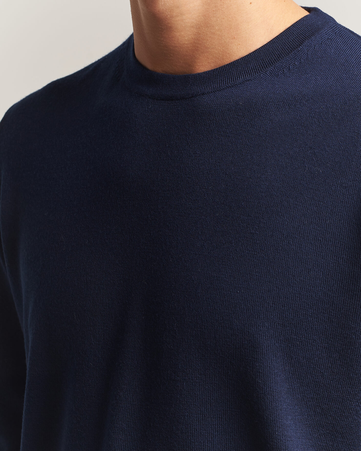Heren | Truien | Charles Tyrwhitt | Pure Merino Crew Neck Jumper Navy