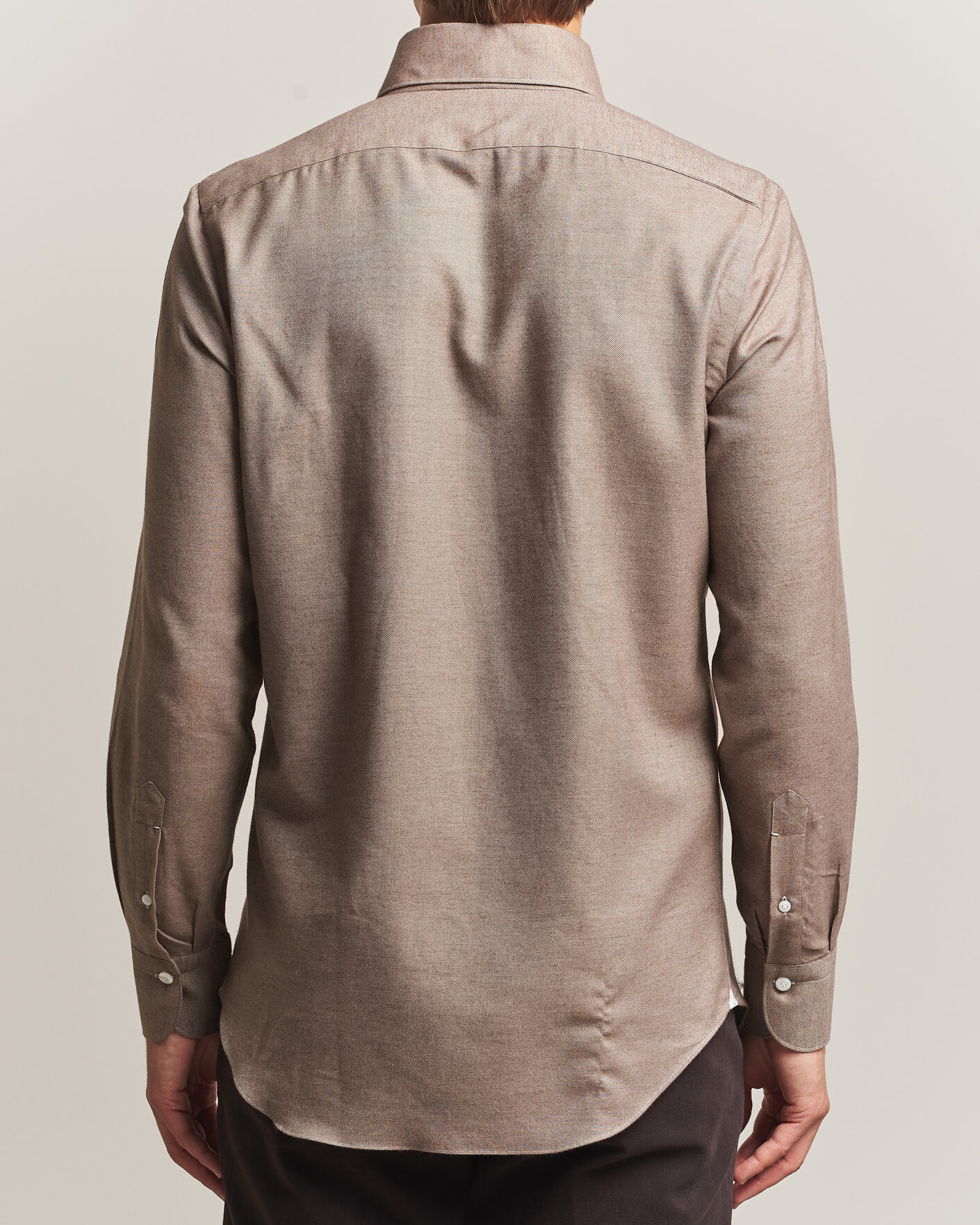 Heren | Overhemden | Finamore Napoli | Milano Slim Cashmere BD Shirt Brown