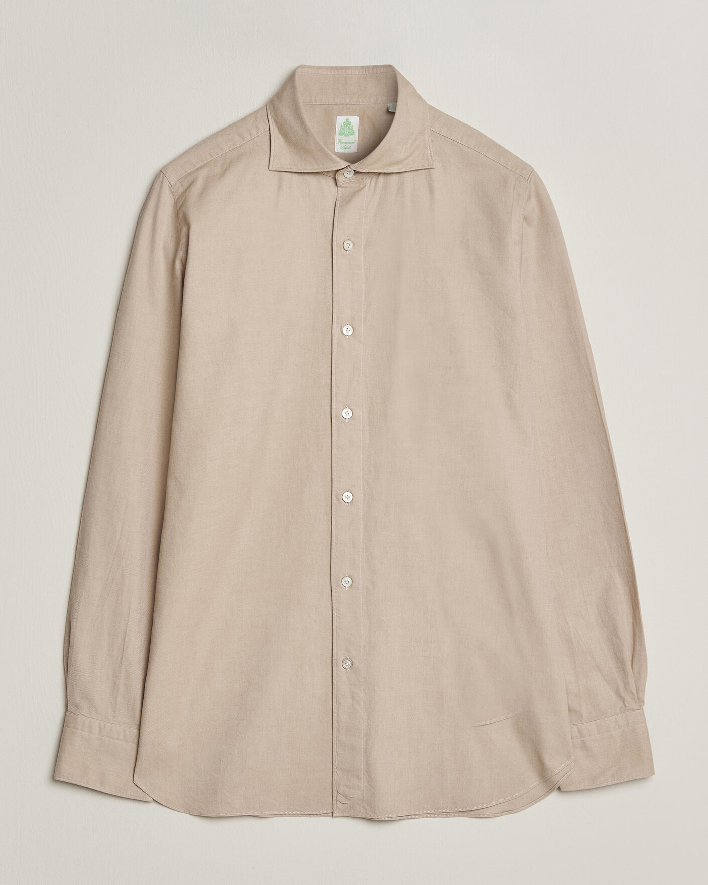 Homme | Chemises | Finamore Napoli | Gaeta Flannel Sport Shirt Beige