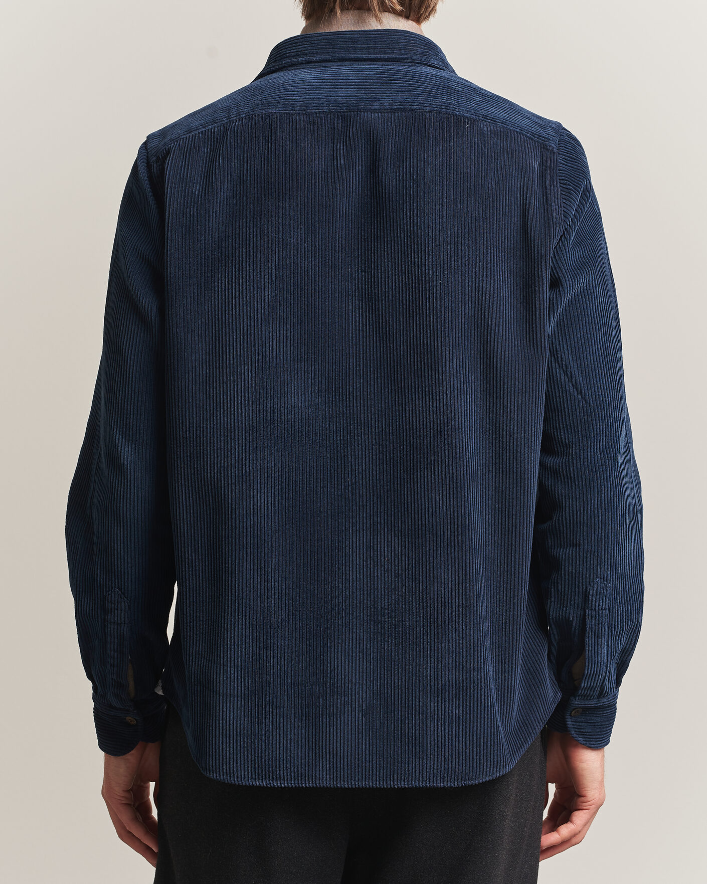Heren | Overhemden | Finamore Napoli | Garment Dyed Corduroy Overshirt Navy