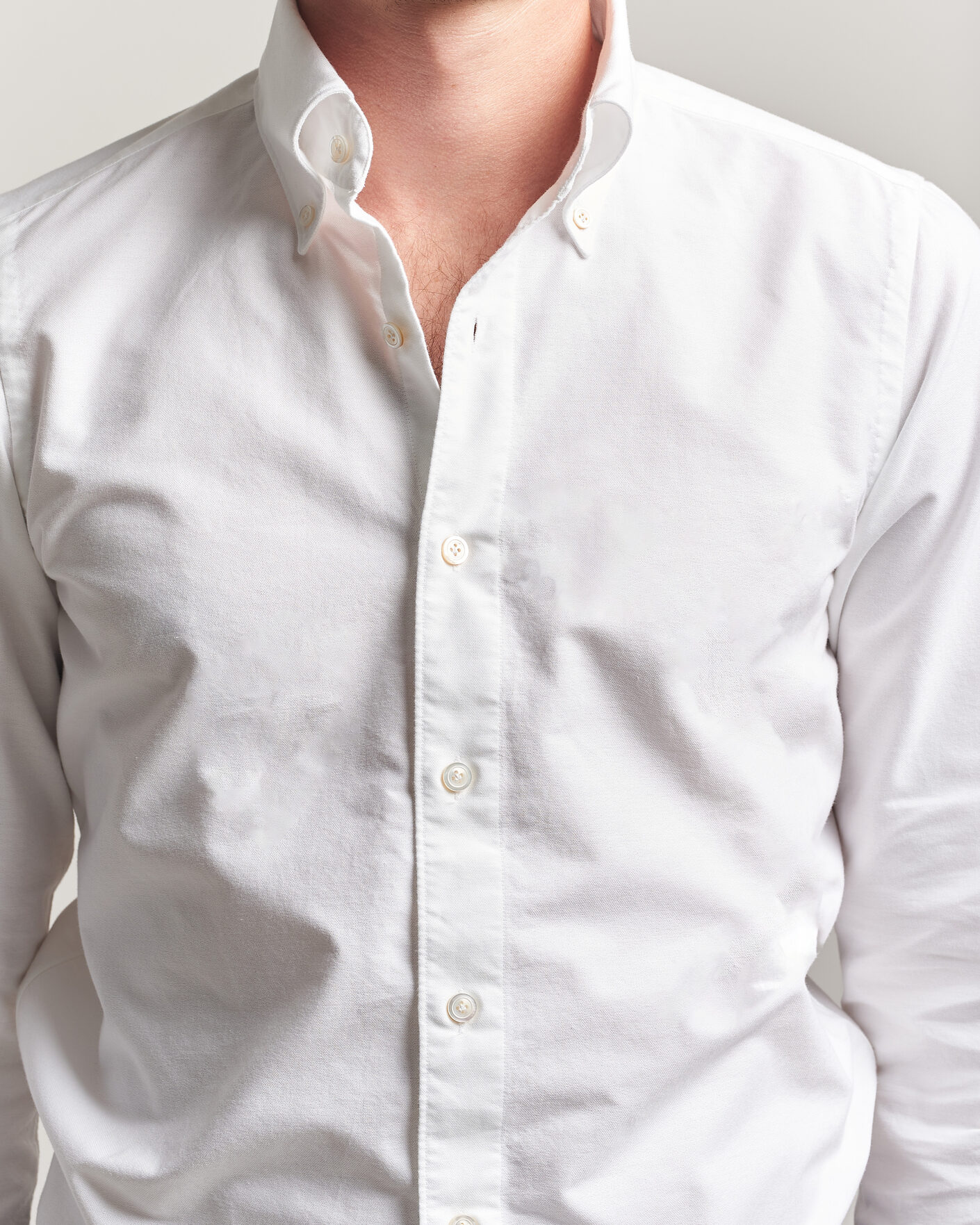 Heren | Overhemden | Finamore Napoli | Gaeta Oxford Button Down Shirt White