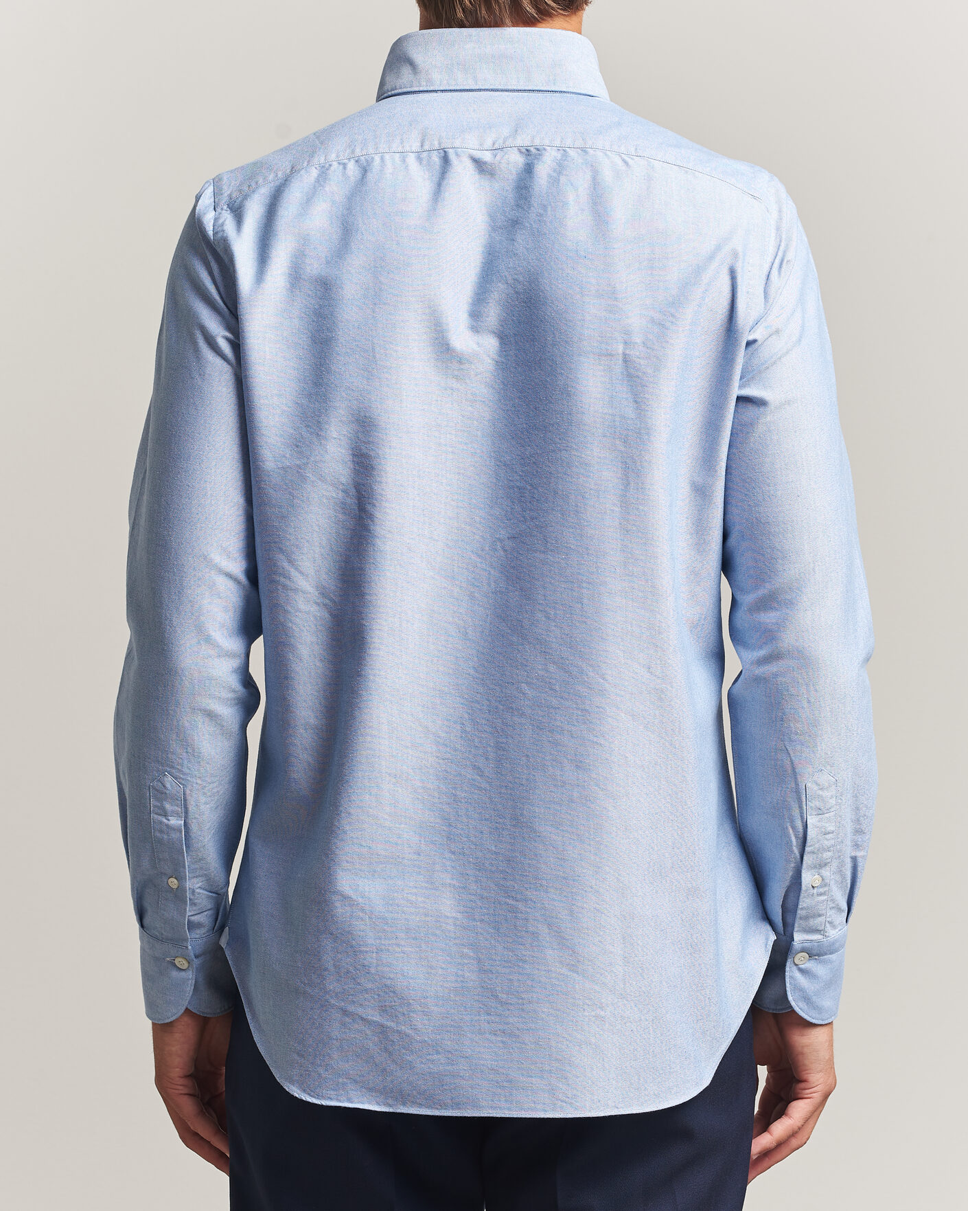 Heren | Overhemden | Finamore Napoli | Gaeta Oxford Button Down Shirt Light Blue